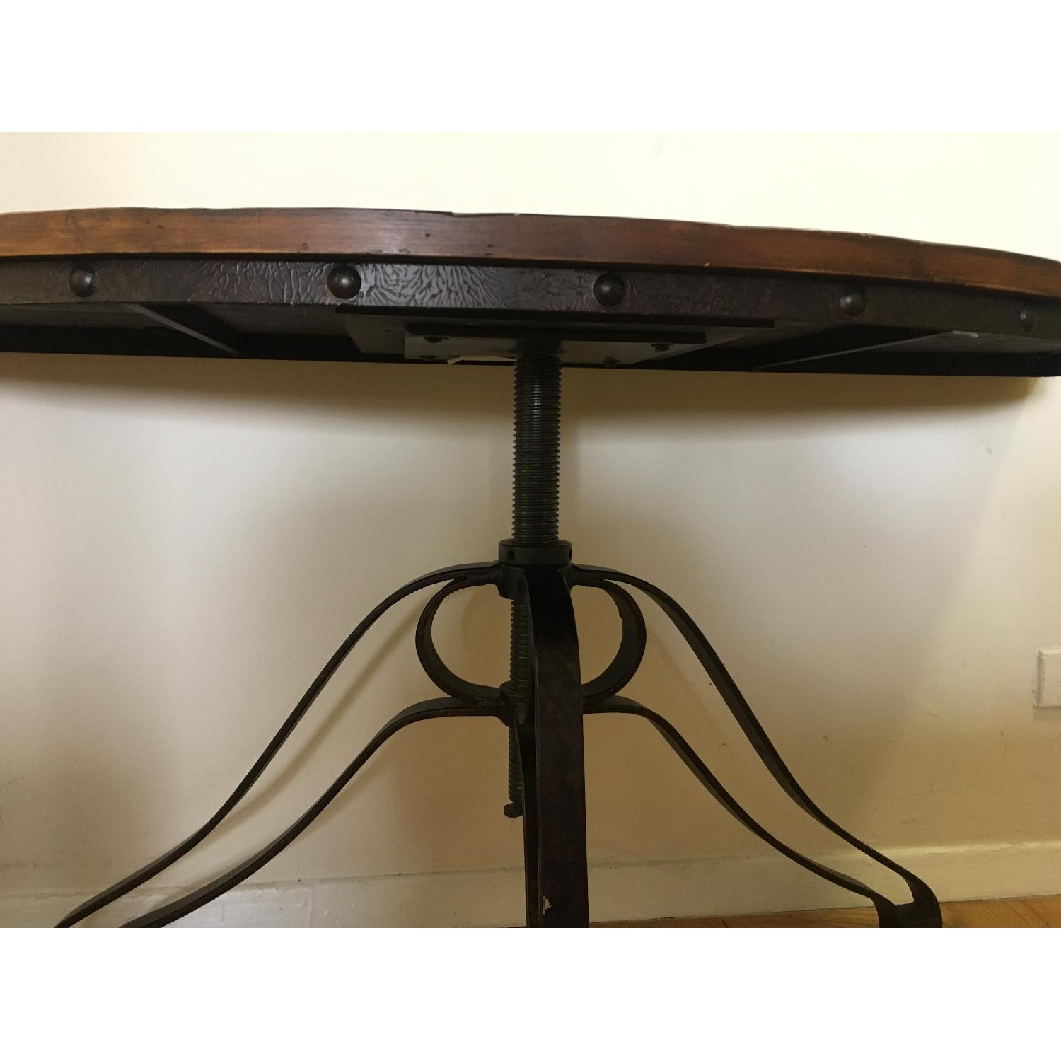 Reclaimed Wood & Wrought Iron Table/TV Stand - image-4
