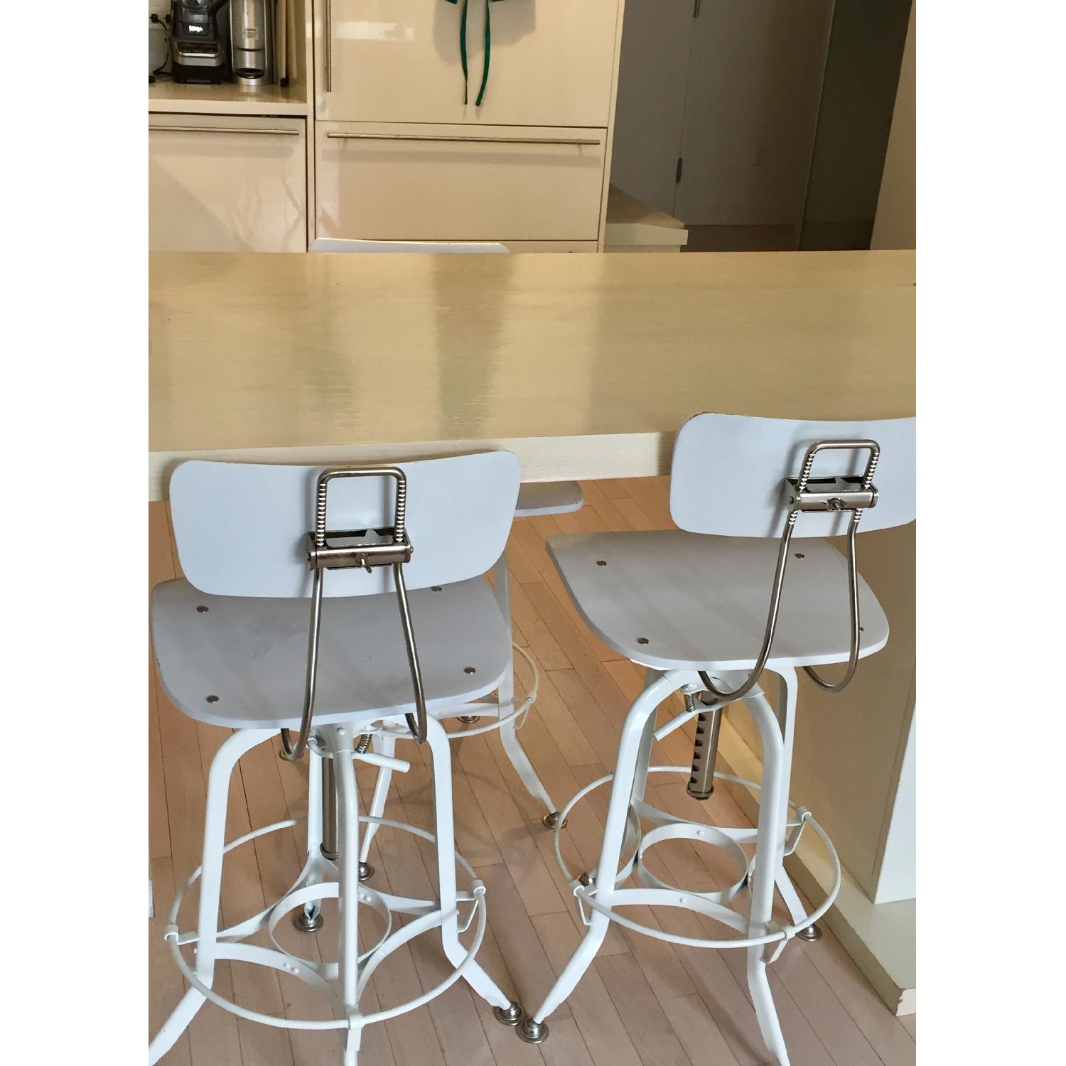 Restoration Hardware Toledo Bar Chair in White Enamel - image-3