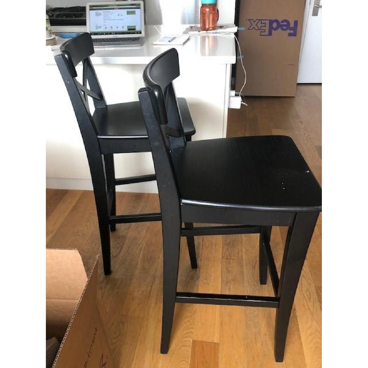 Ikea Ingolf Bar Stools w/ Backrest - image-2