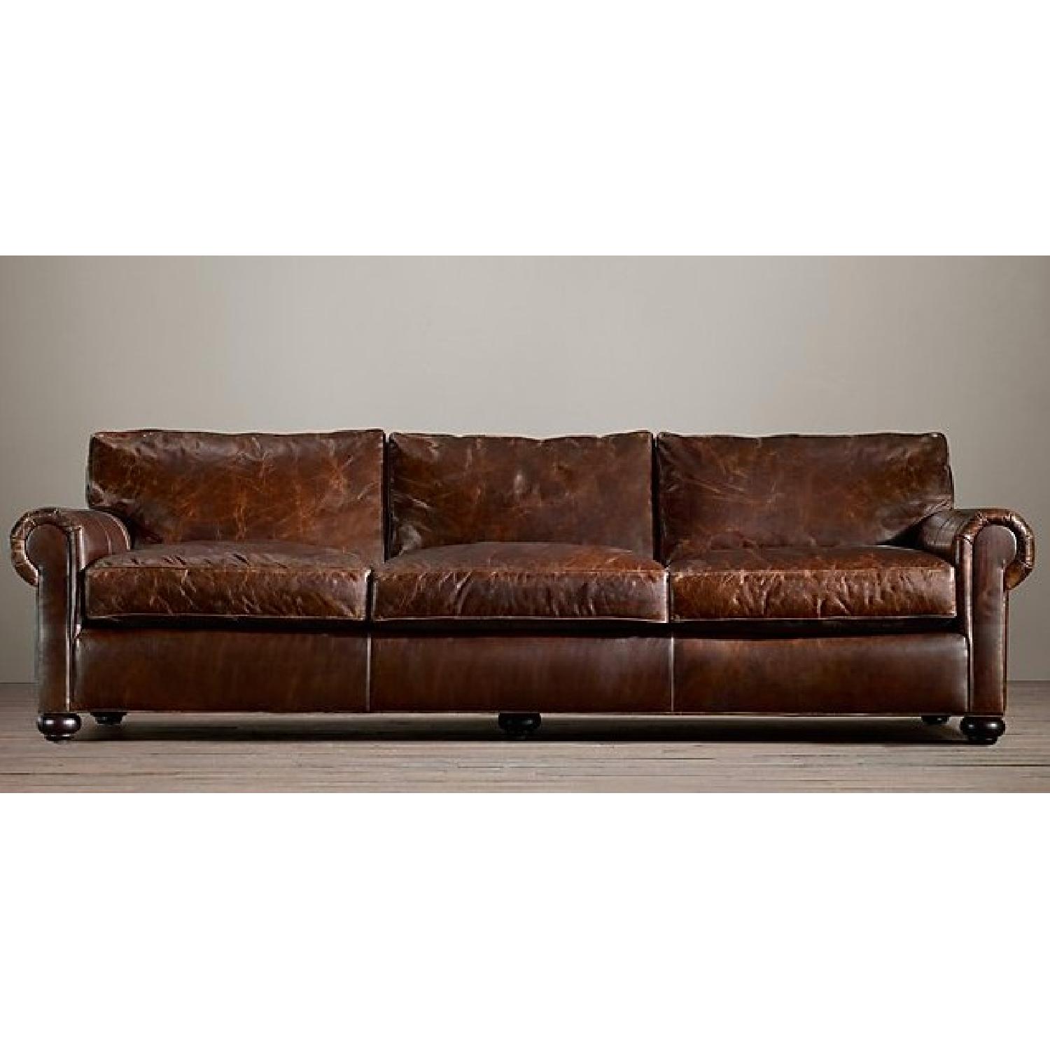 Restoration Hardware Original Lancaster Leather Sofa - image-1