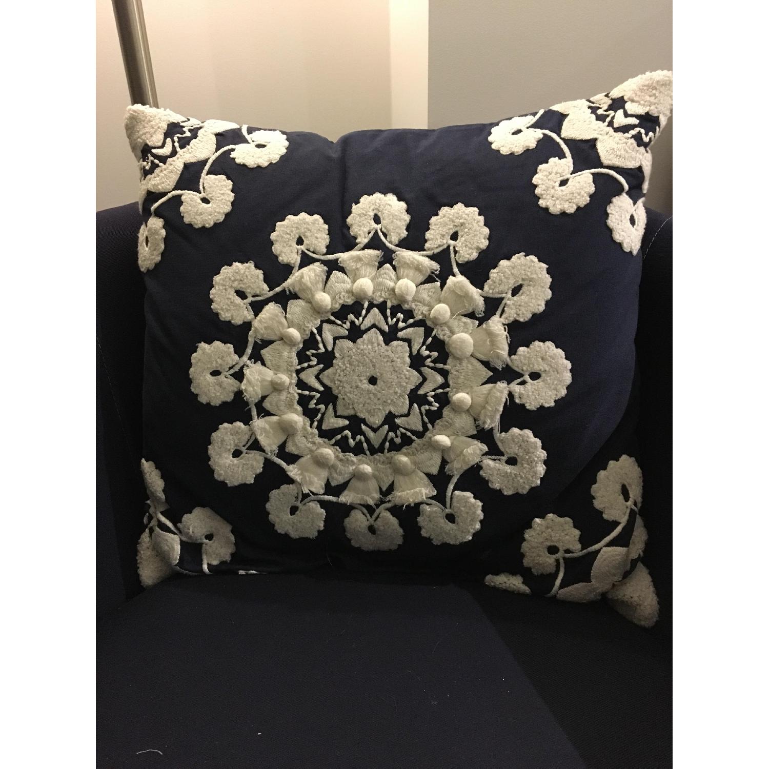 Pottery Barn Harlow Upholstered Swivel Arm Chair - image-5