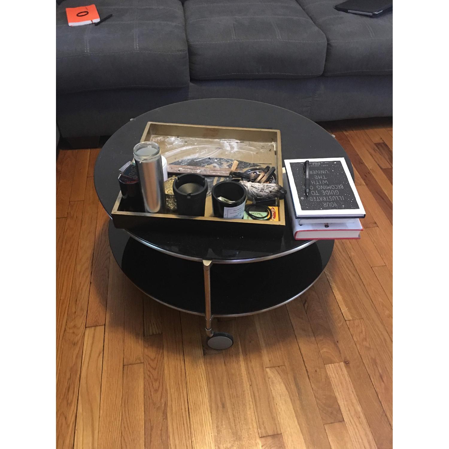 Ikea Strind Modern Glass Coffee Table - image-1