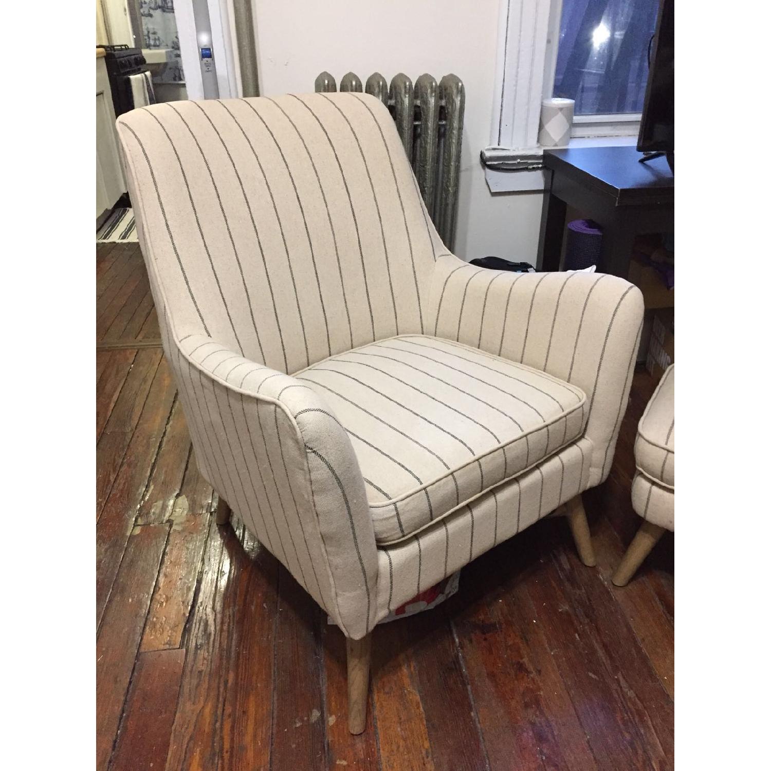 Belham Living Beige & Charcoal Striped Armchair - image-1