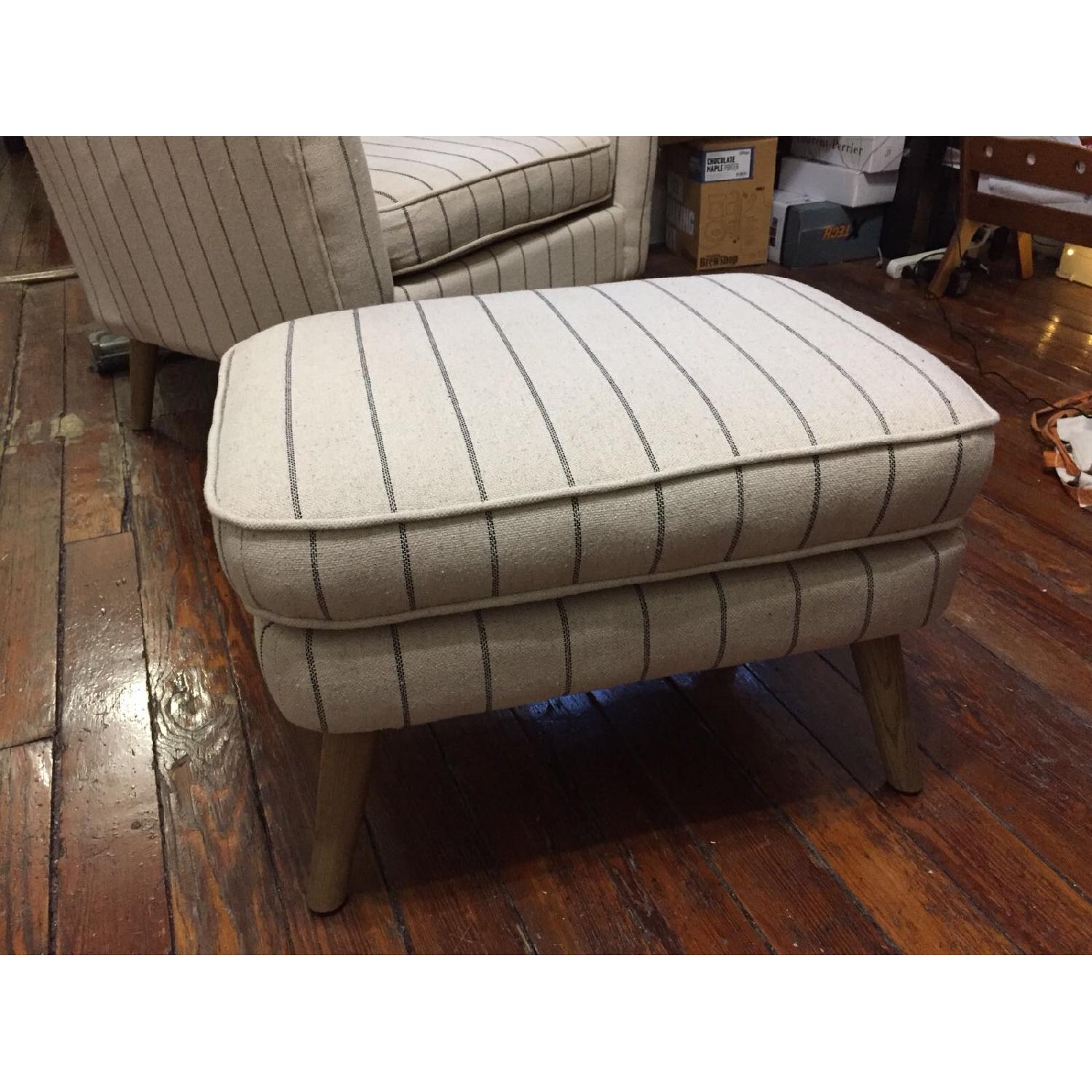 Belham Living Beige & Charcoal Striped Armchair - image-2