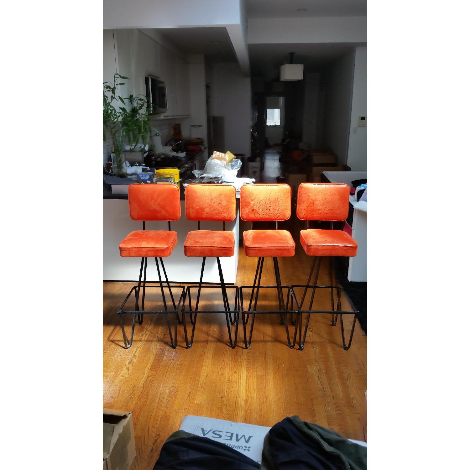 Art Deco Vintage Counter Bar Stools - image-1