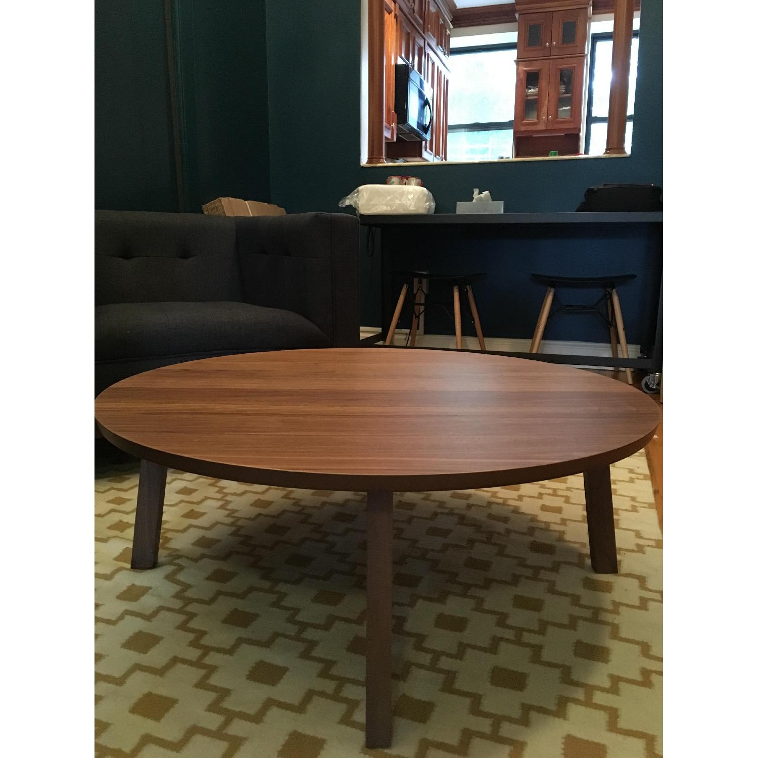 Modern Wooden Round Coffee Table - image-2