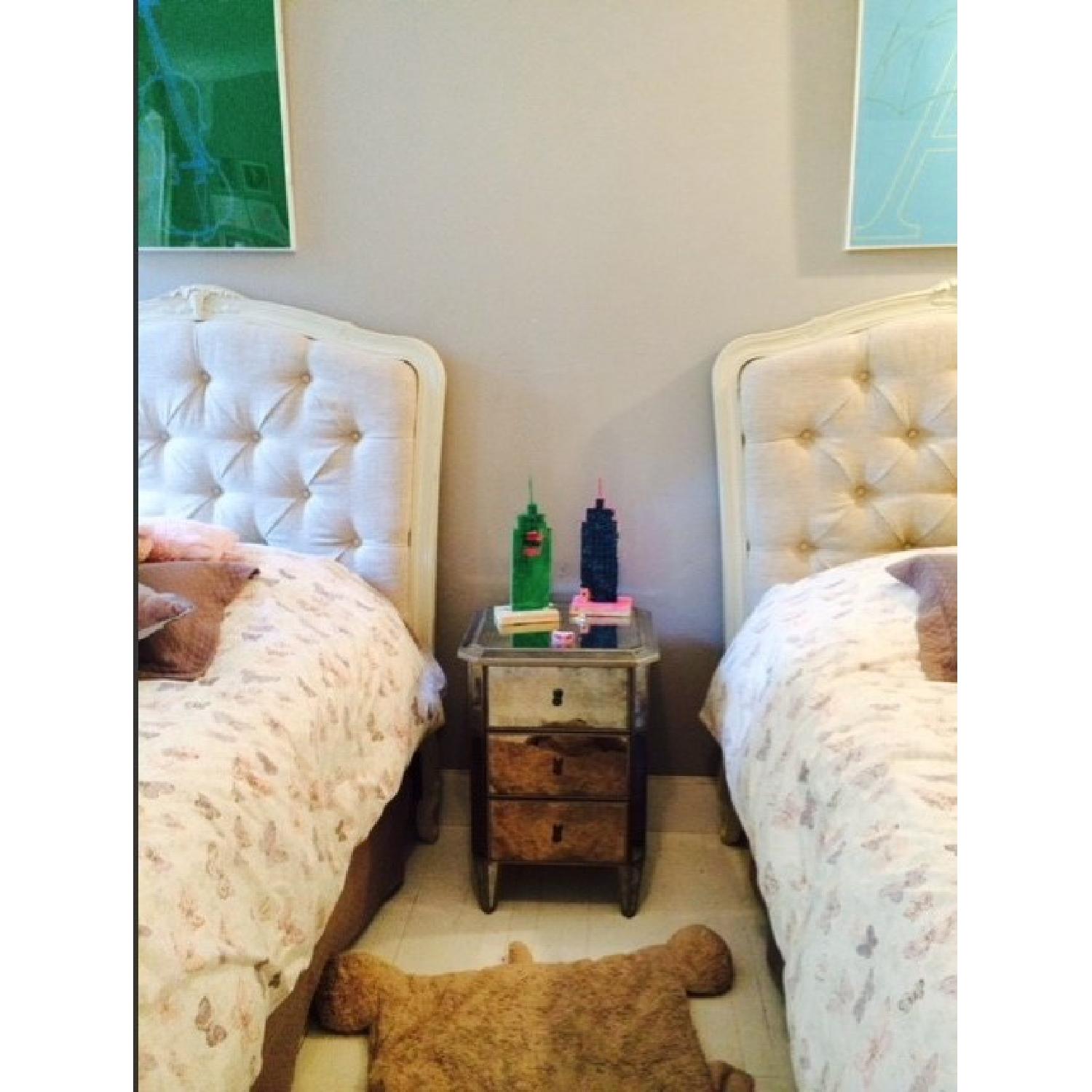 Restoration Hardware Metal Frame w/ Colette Tufted Headboard - image-1