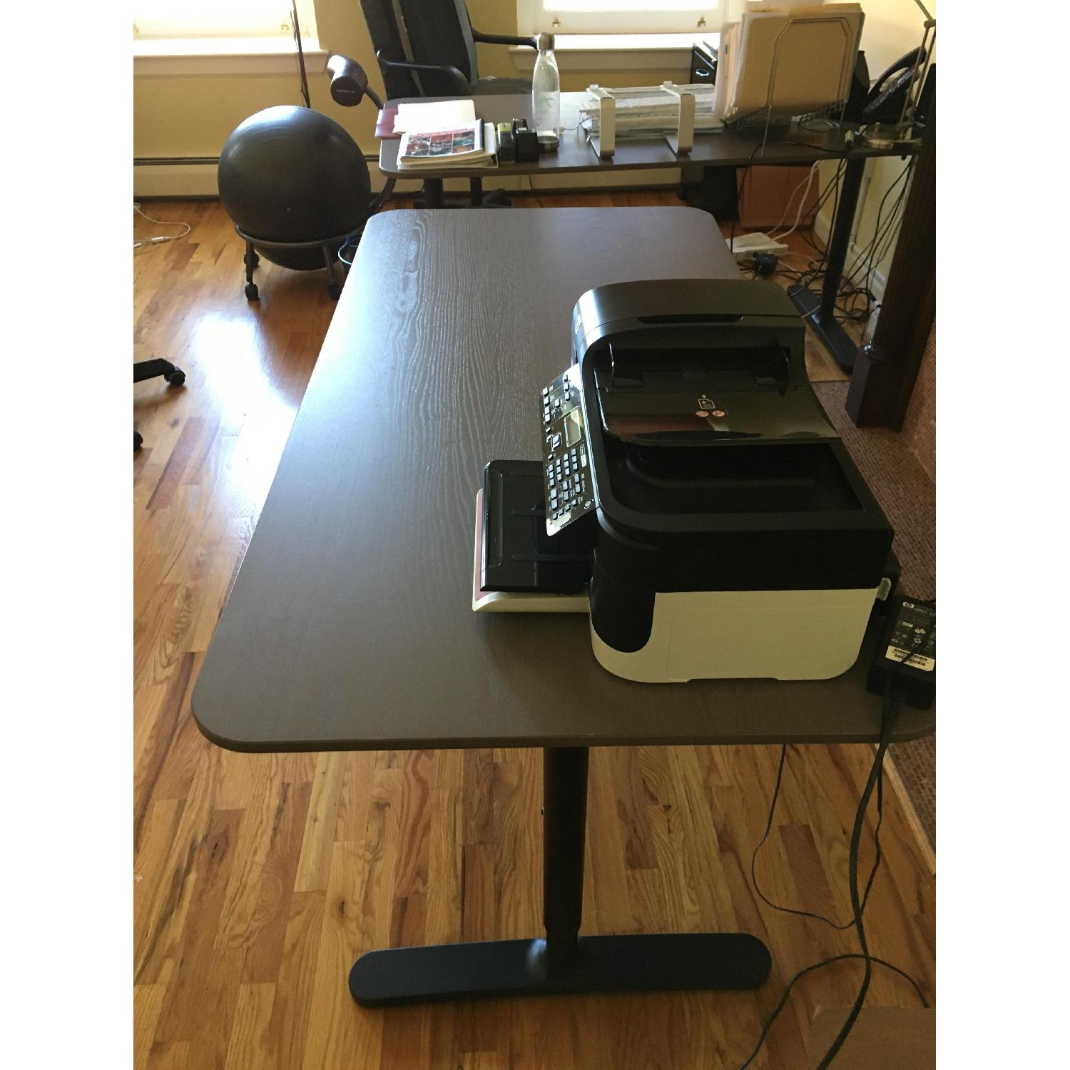 Ikea Dark Grey Tabletop Desk AptDeco