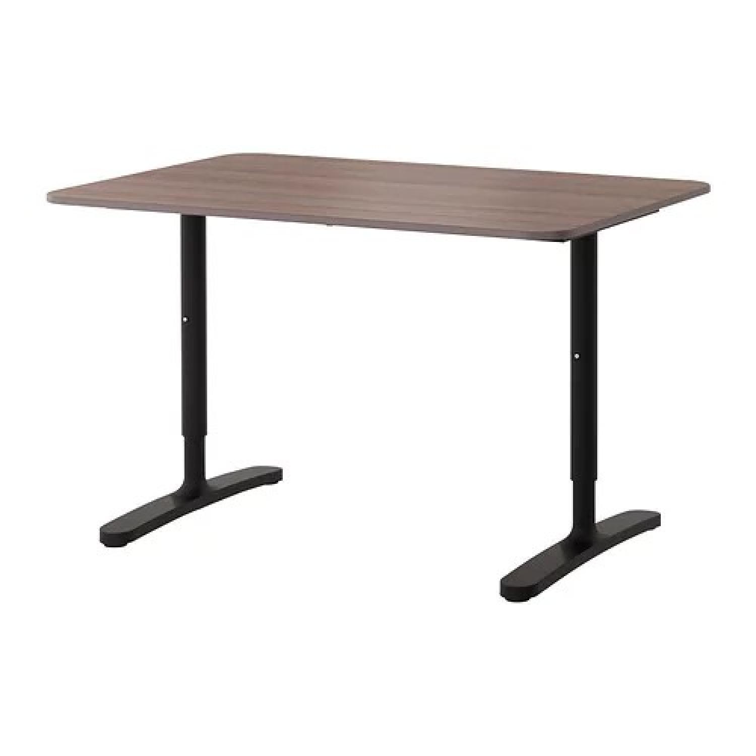 Ikea Dark Grey Tabletop Desk AptDeco