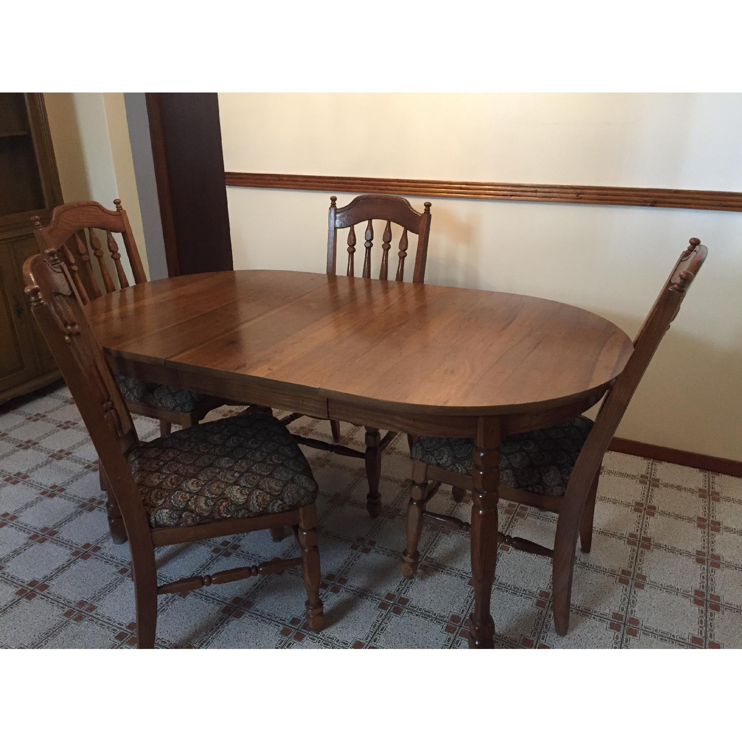 Expandable Dining Table w/ 4 Chairs - image-1