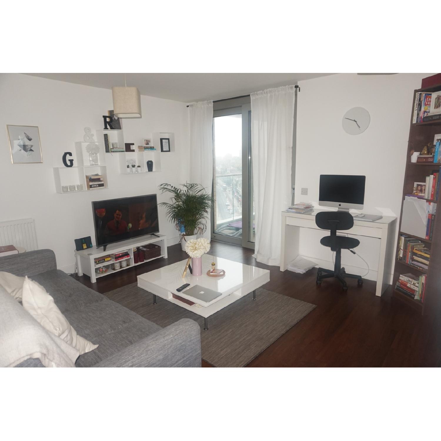 Ikea Tofteryd High Gloss White Coffee Table AptDeco