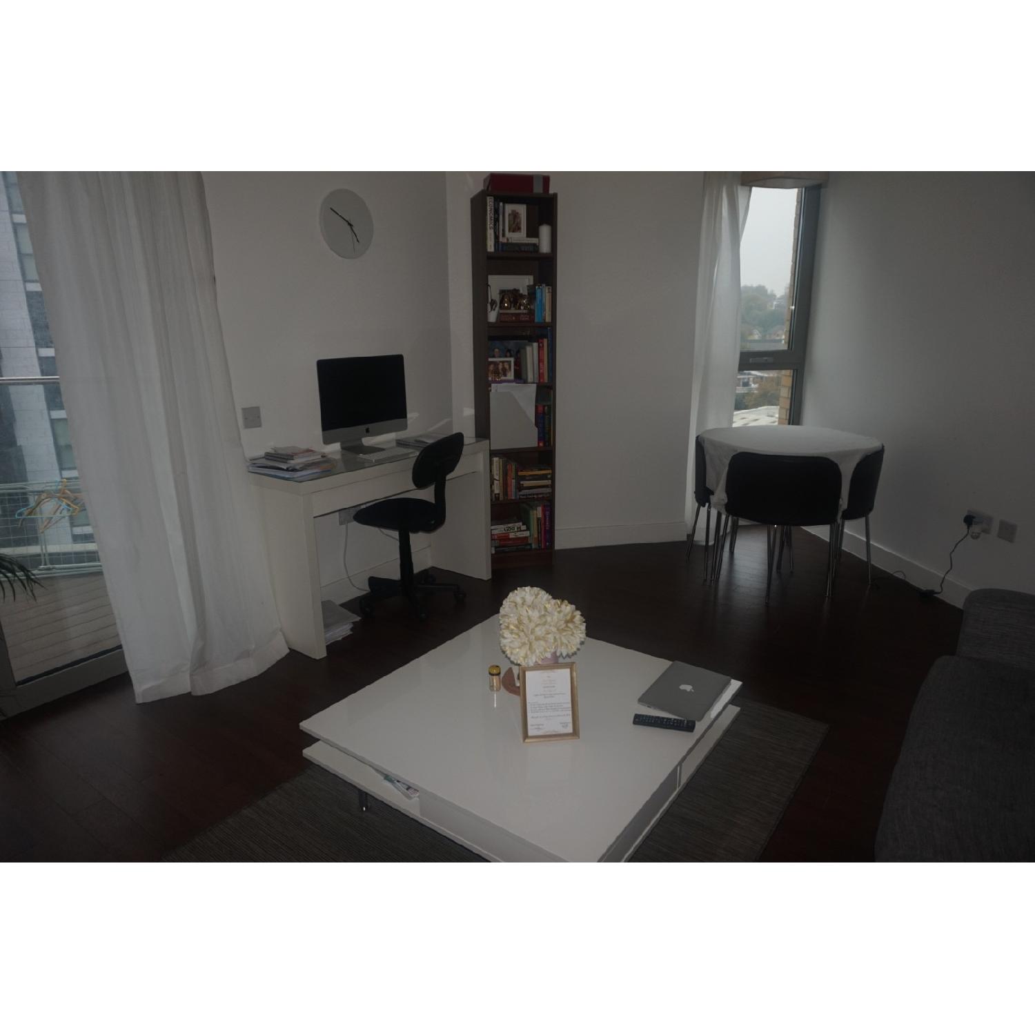 Ikea Tofteryd High Gloss White Coffee Table AptDeco