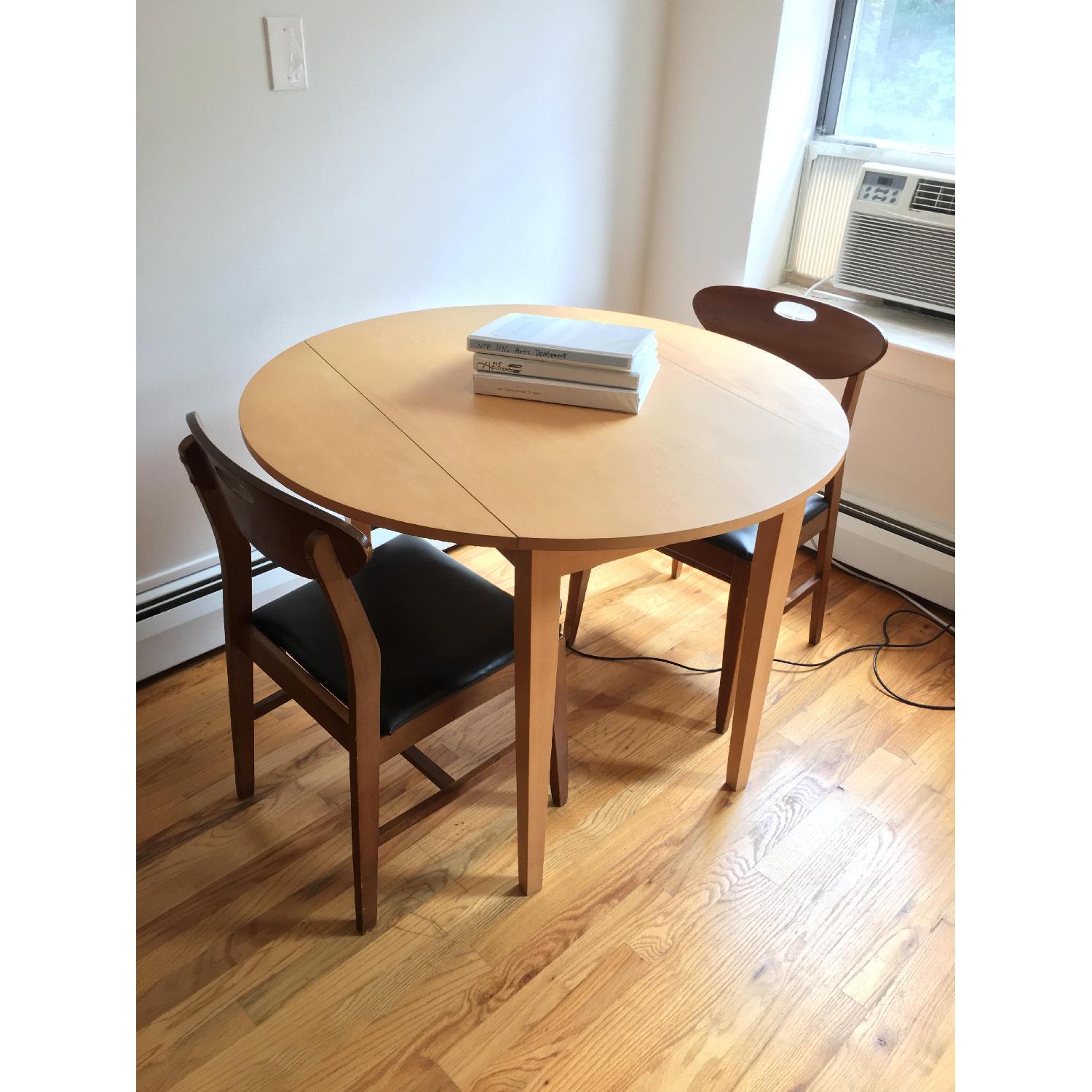 Small Circular Drop-Leaf Side Table - image-3