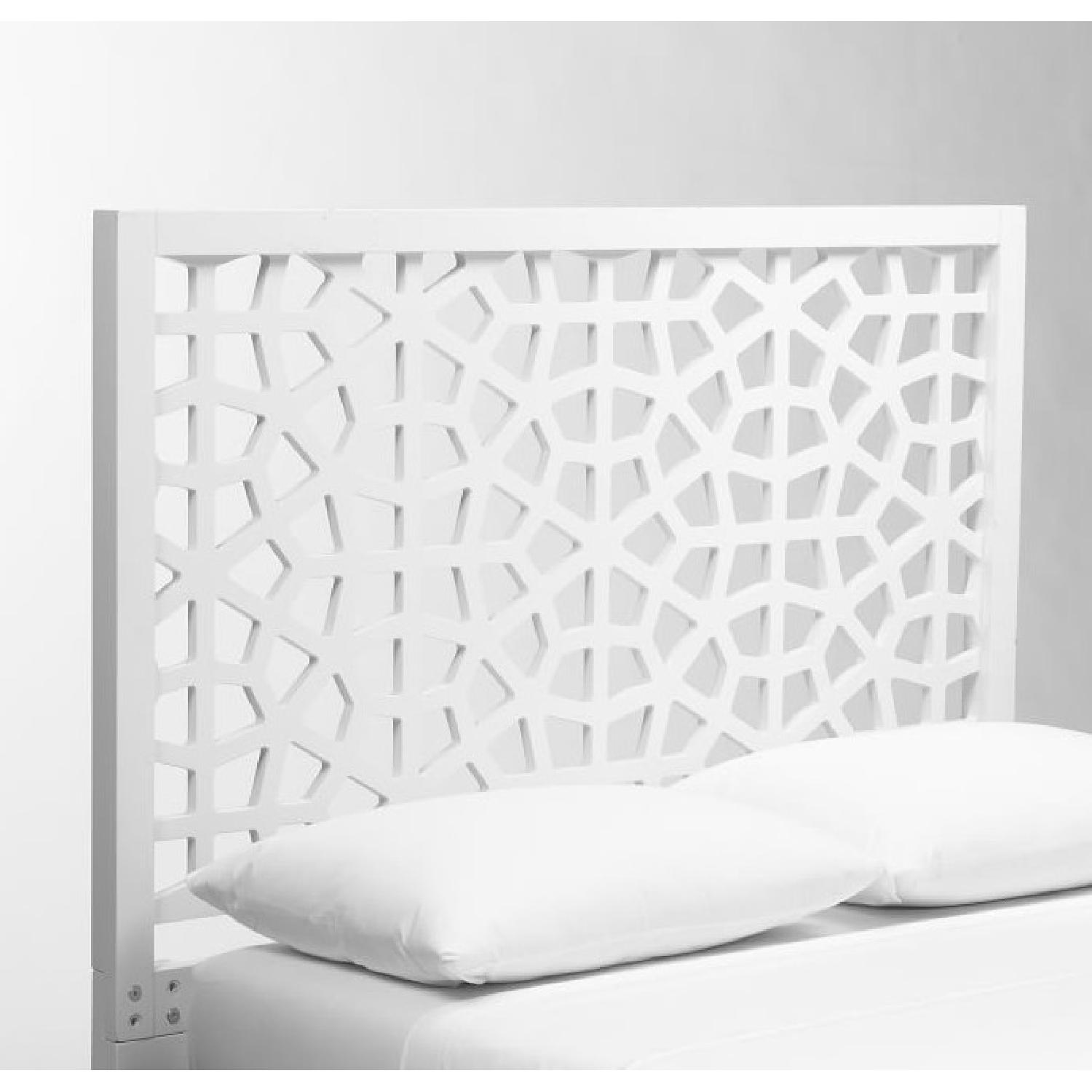 West Elm Morocco Queen Headboard in White - image-1