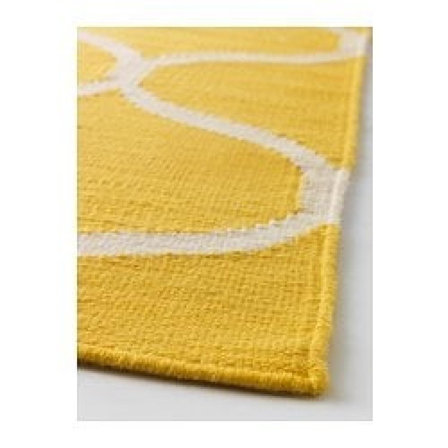 Ikea Stockholm Wool Yellow & White Rug - image-1