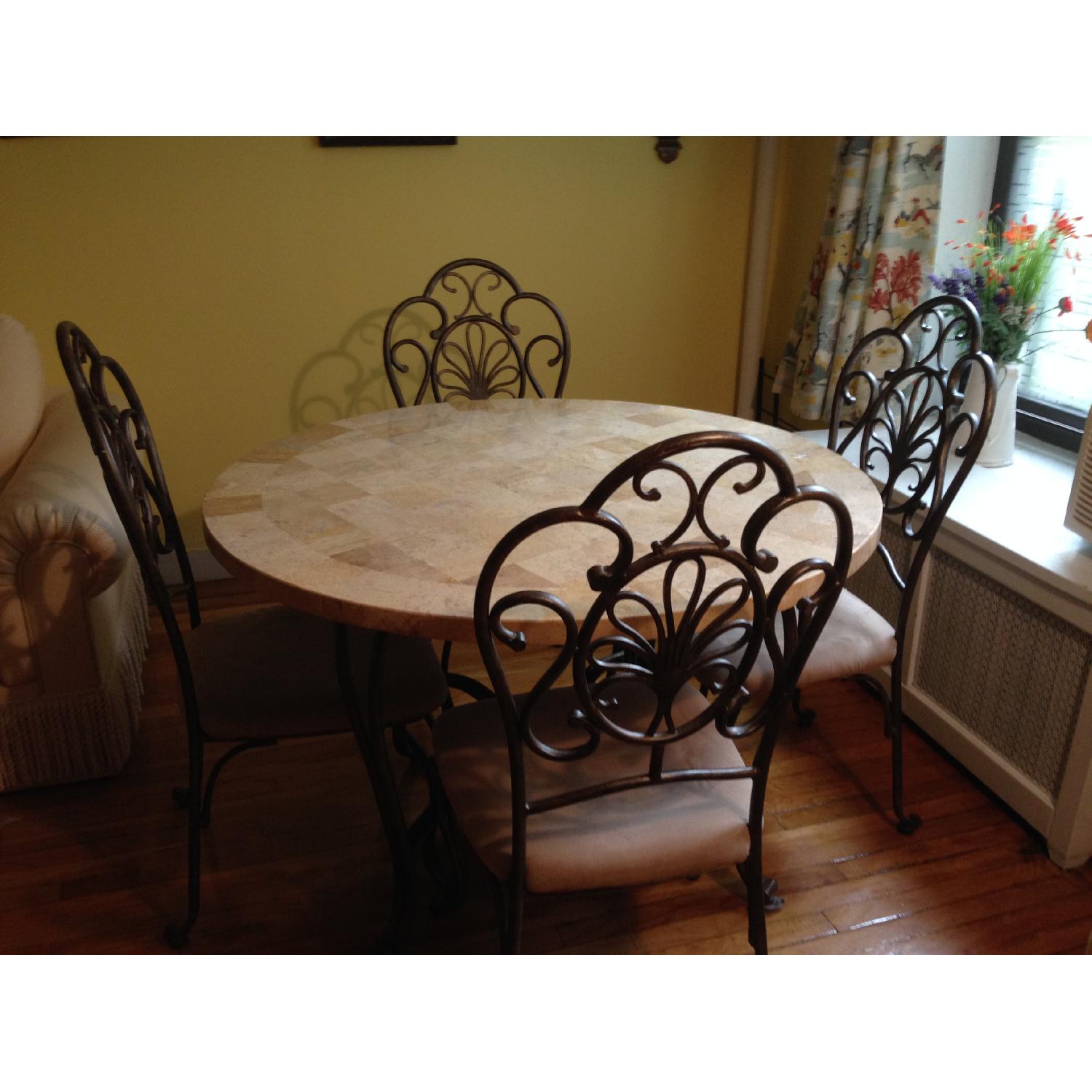 Round Dining Table w/ 4 Chairs - image-1
