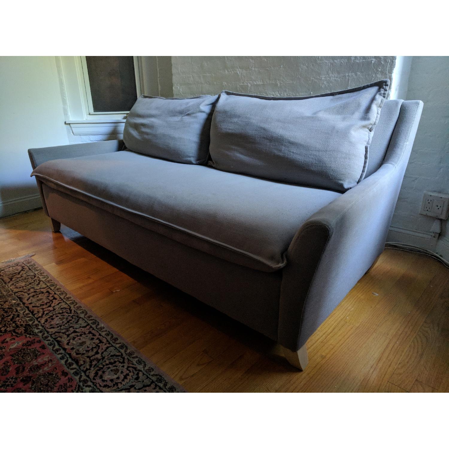 West Elm Bliss Down-Filled Sofa in Linen Gravel - image-2