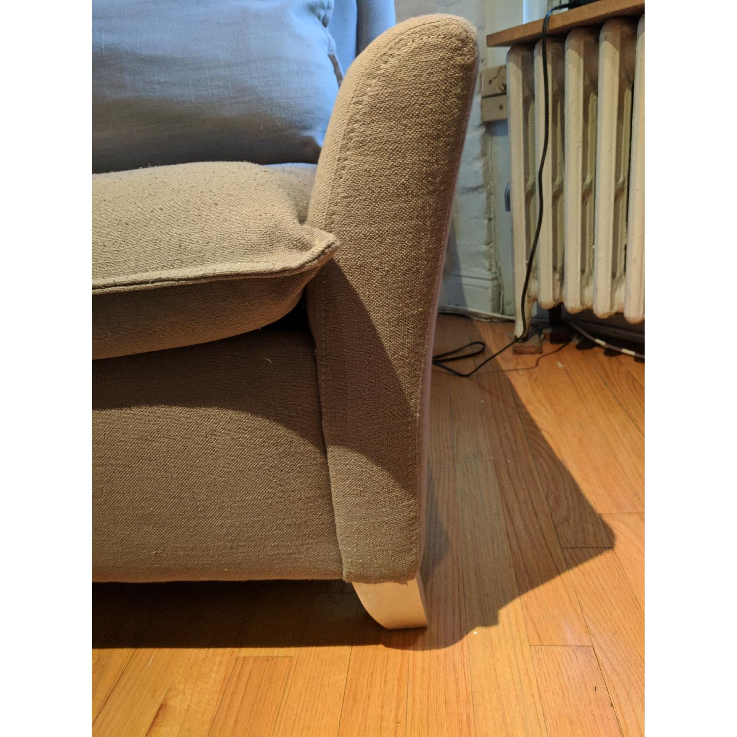 West Elm Bliss Down-Filled Sofa in Linen Gravel - image-3