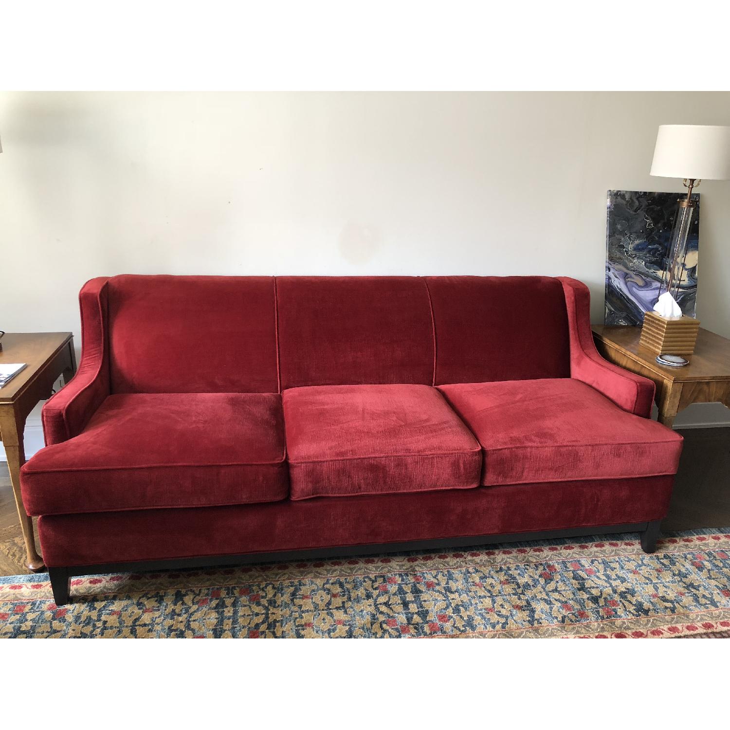 RC Willey Coral Red 3 Seater Sofa - image-5