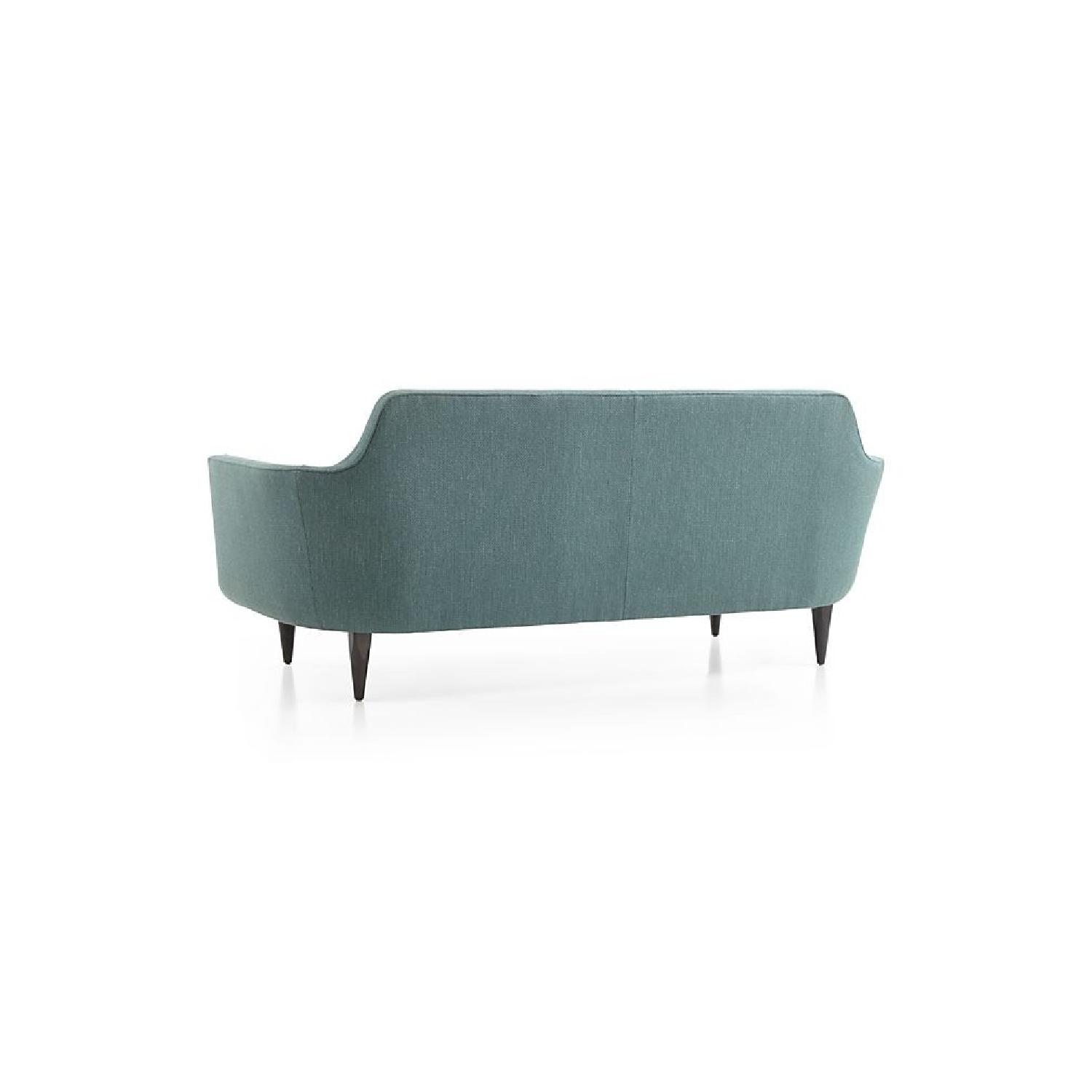Crate & Barrel Gia Teal Blue Green Modern Tufted Sofa - image-1