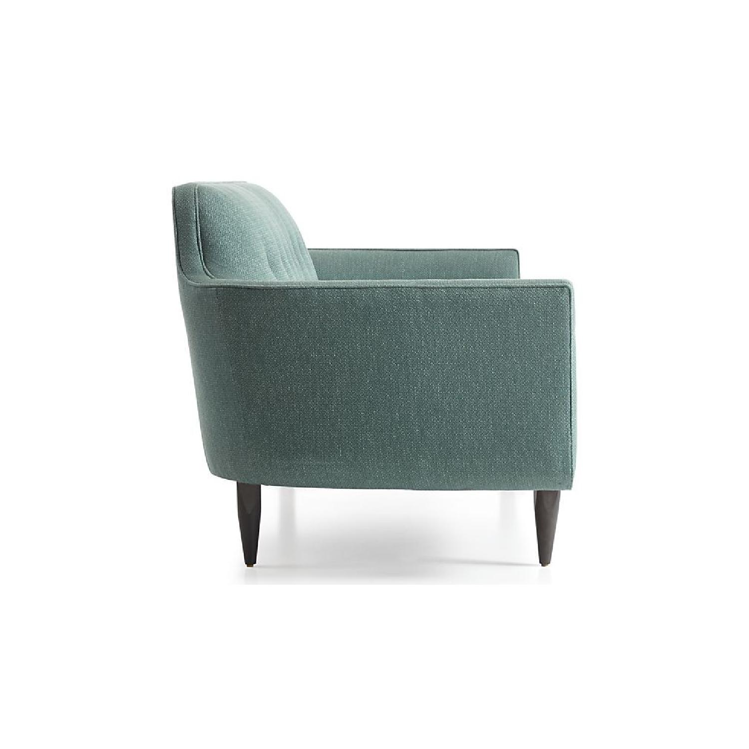 Crate & Barrel Gia Teal Blue Green Modern Tufted Sofa - image-3