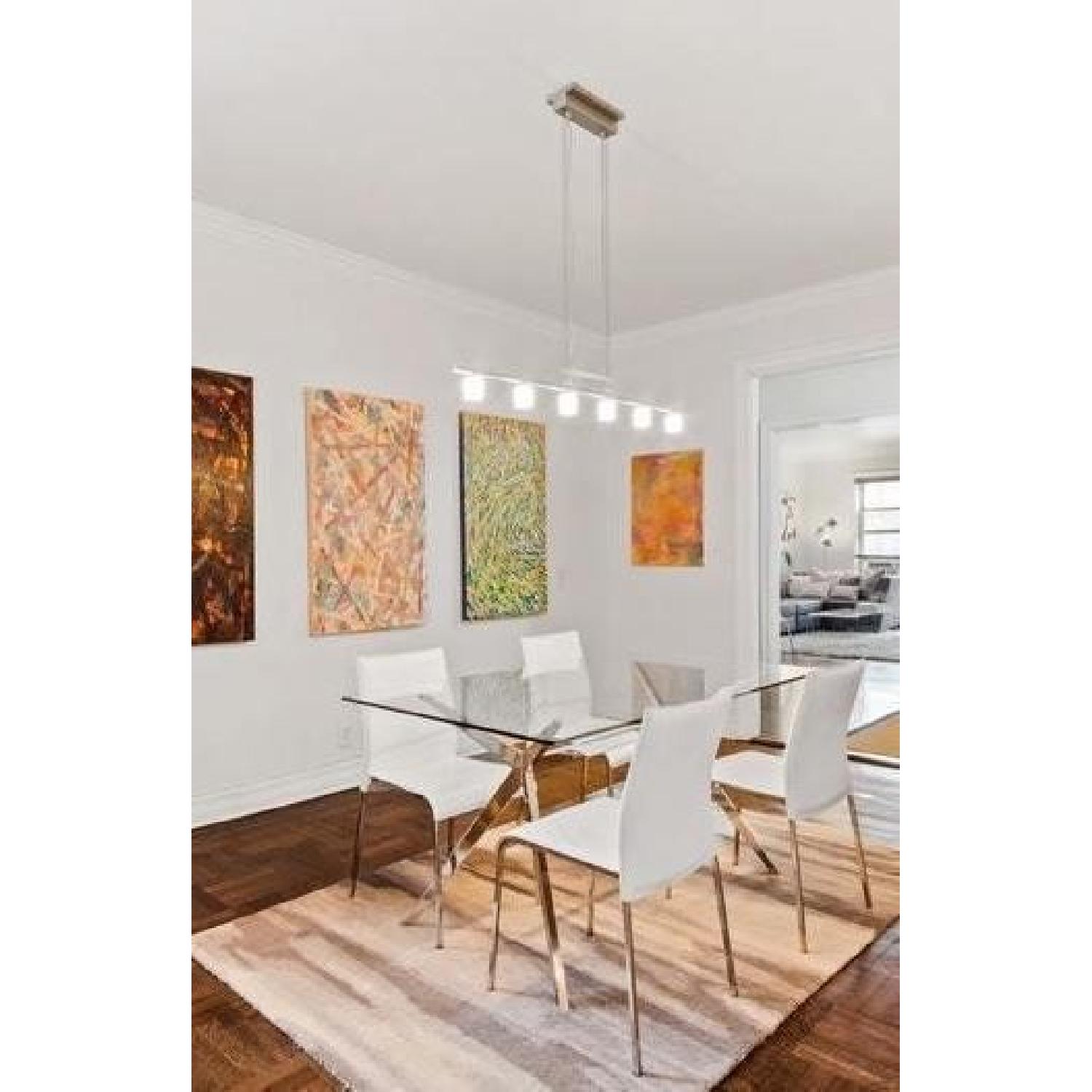 Calligaris Seven Dining Table w/ 4 Leather Chairs - image-1