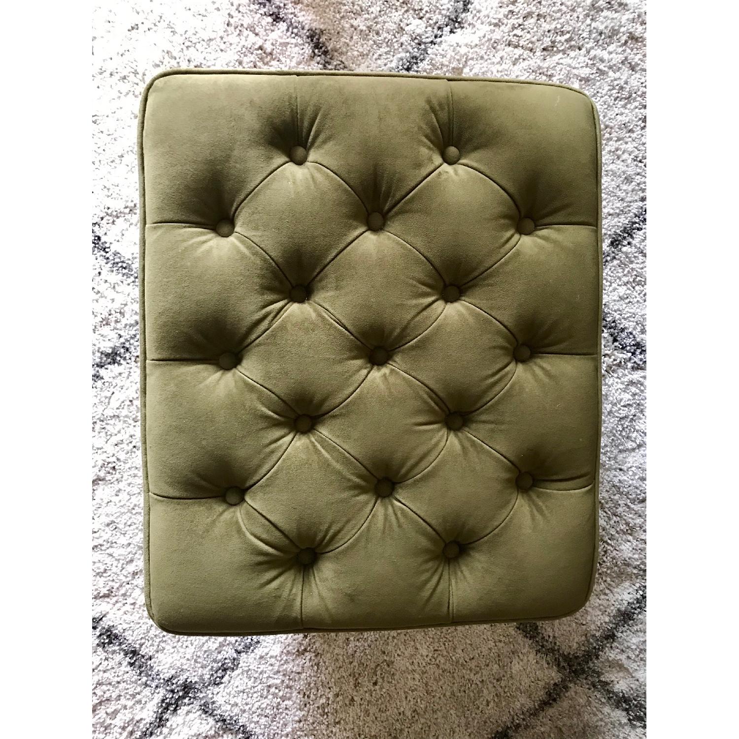 Pier 1 Chas Velvet Loveseat & Ottoman - image-3