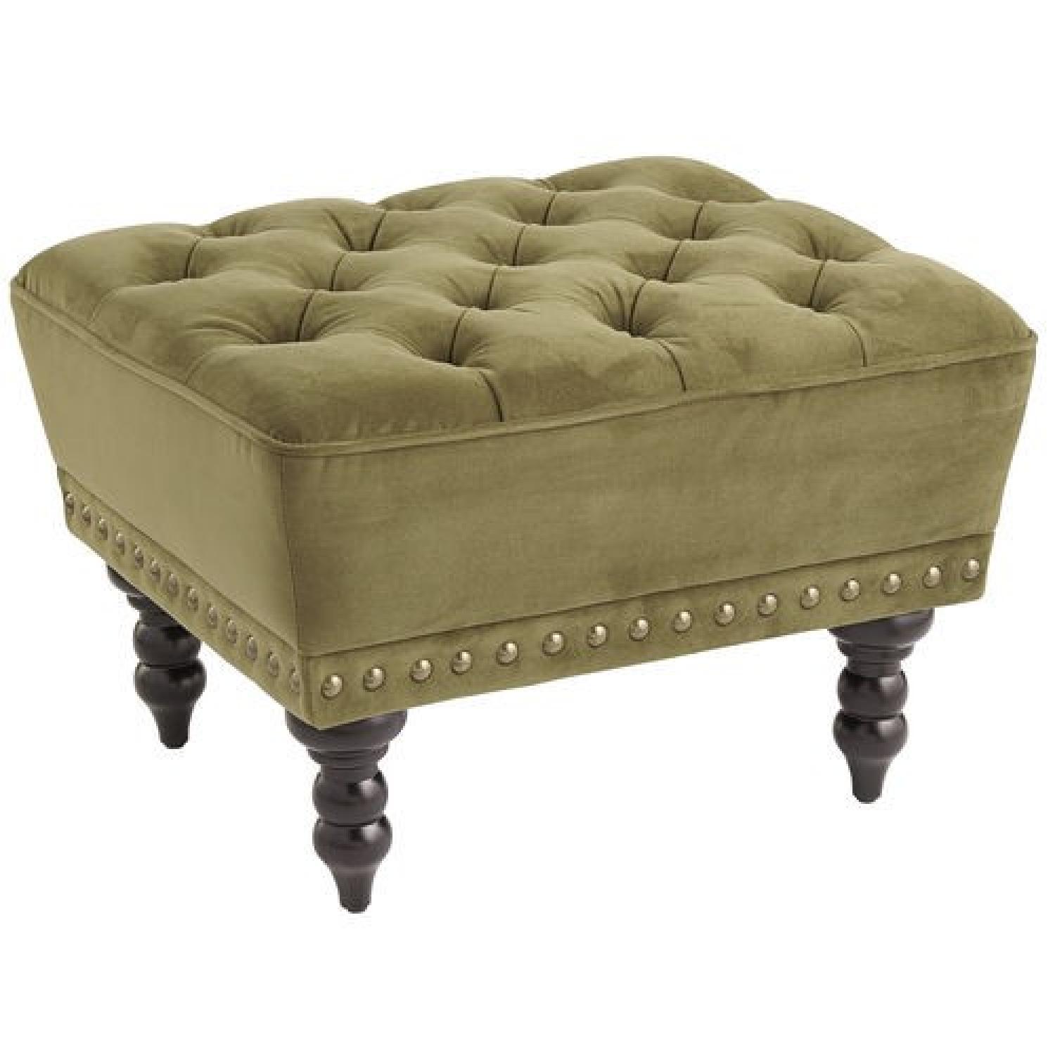 Pier 1 Chas Velvet Loveseat & Ottoman - image-4