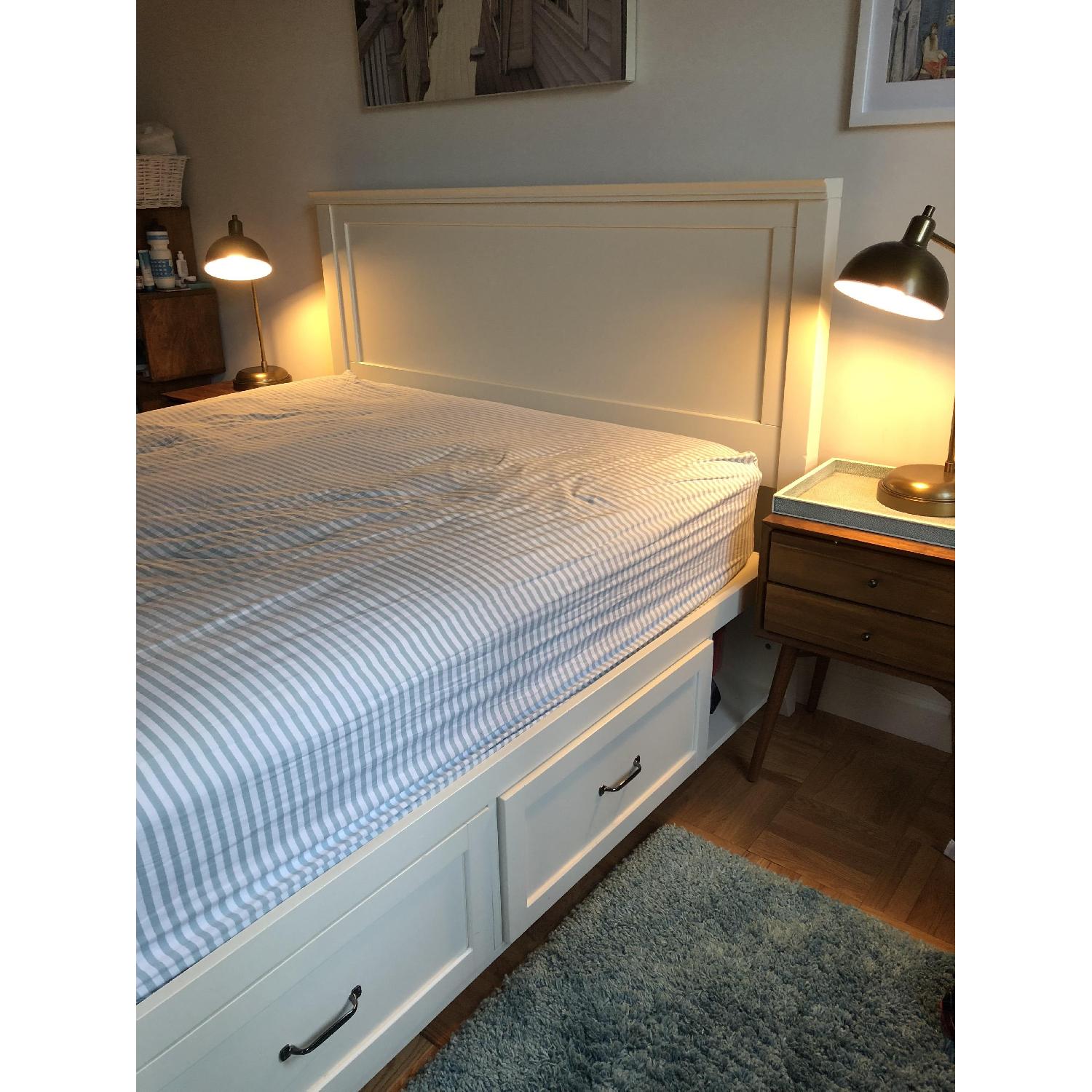 Pottery Barn Teen Queen Hampton Storage Bed - image-1