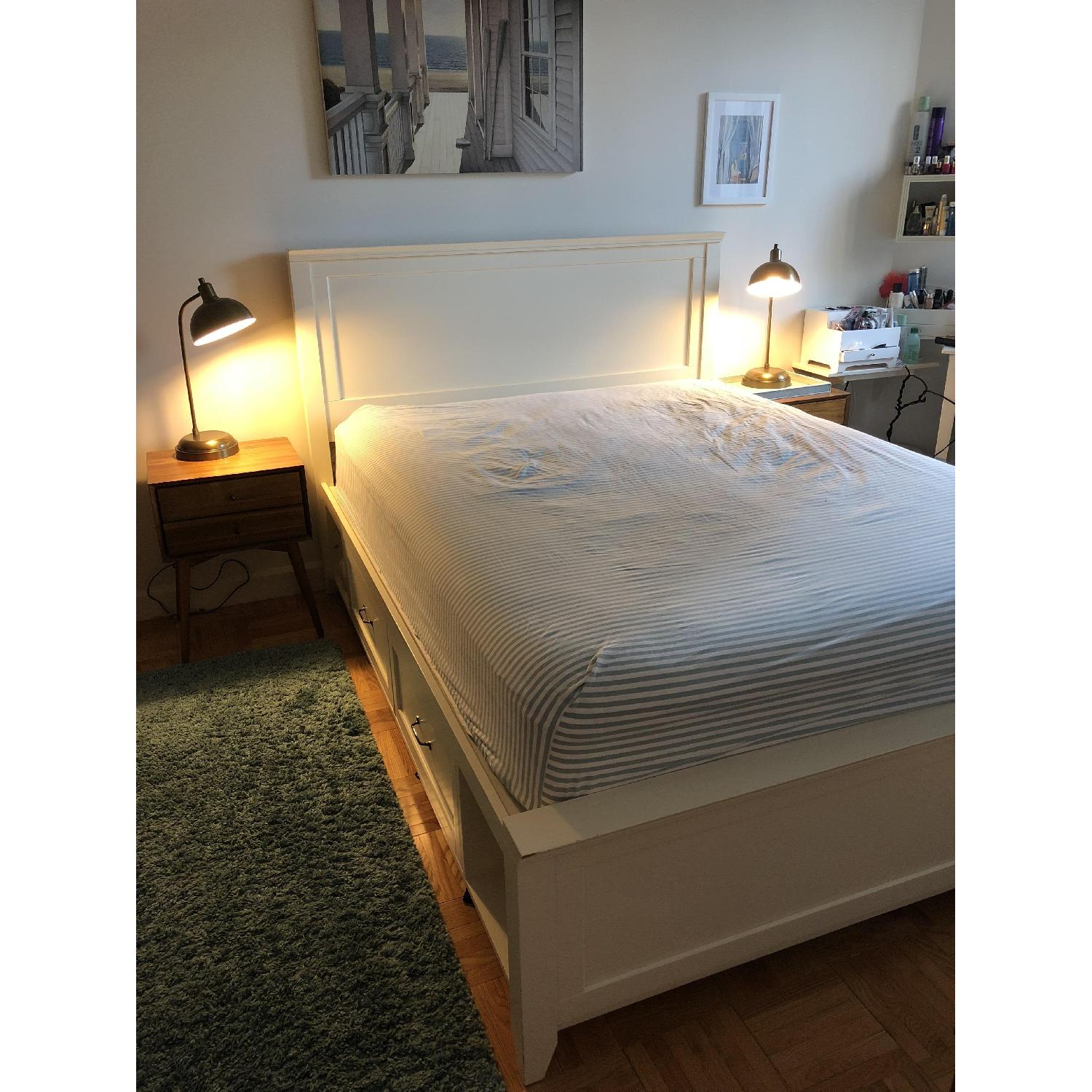 Pottery Barn Teen Queen Hampton Storage Bed - image-2