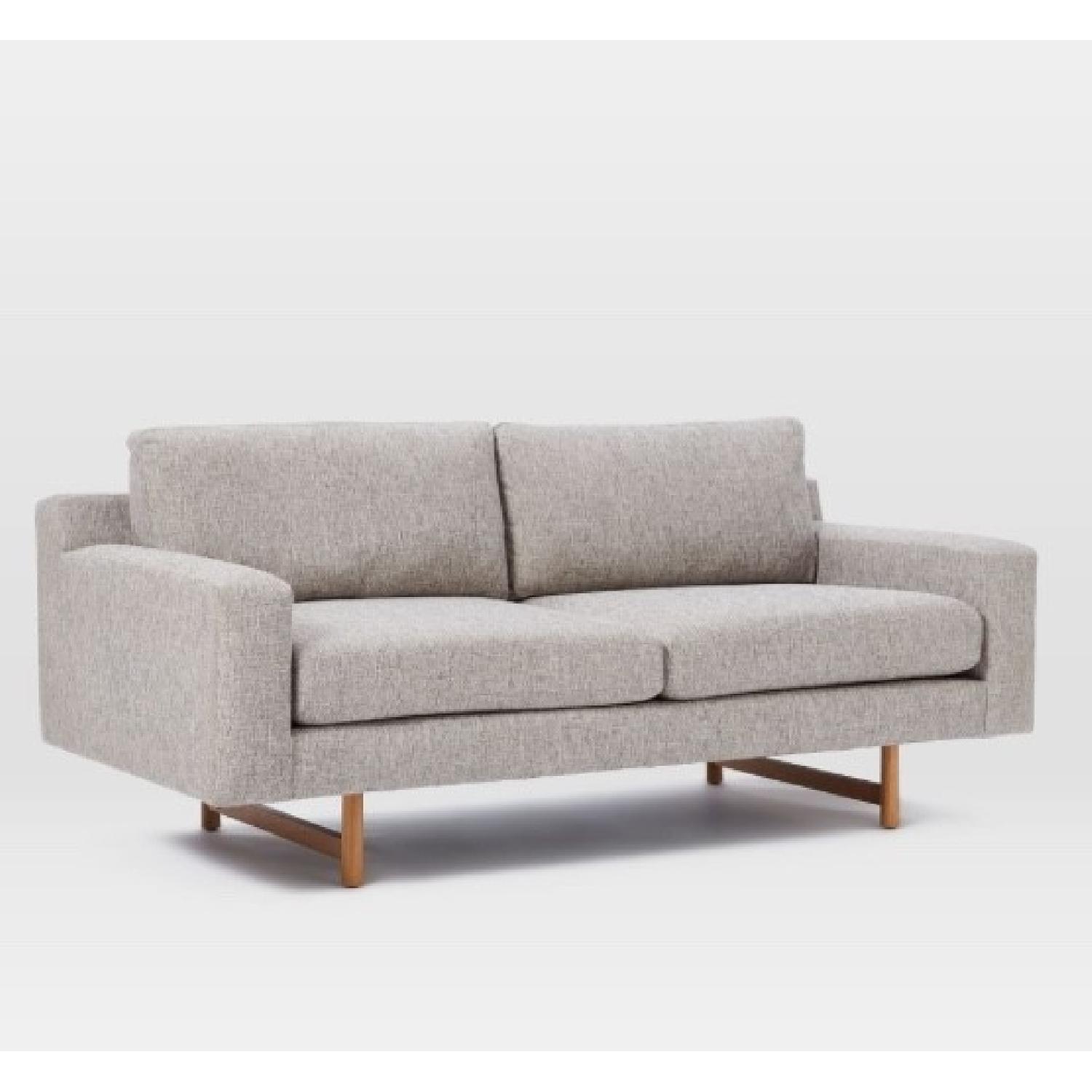 West Elm Eddy Sofa in Deco Weave Feather Gray - image-1