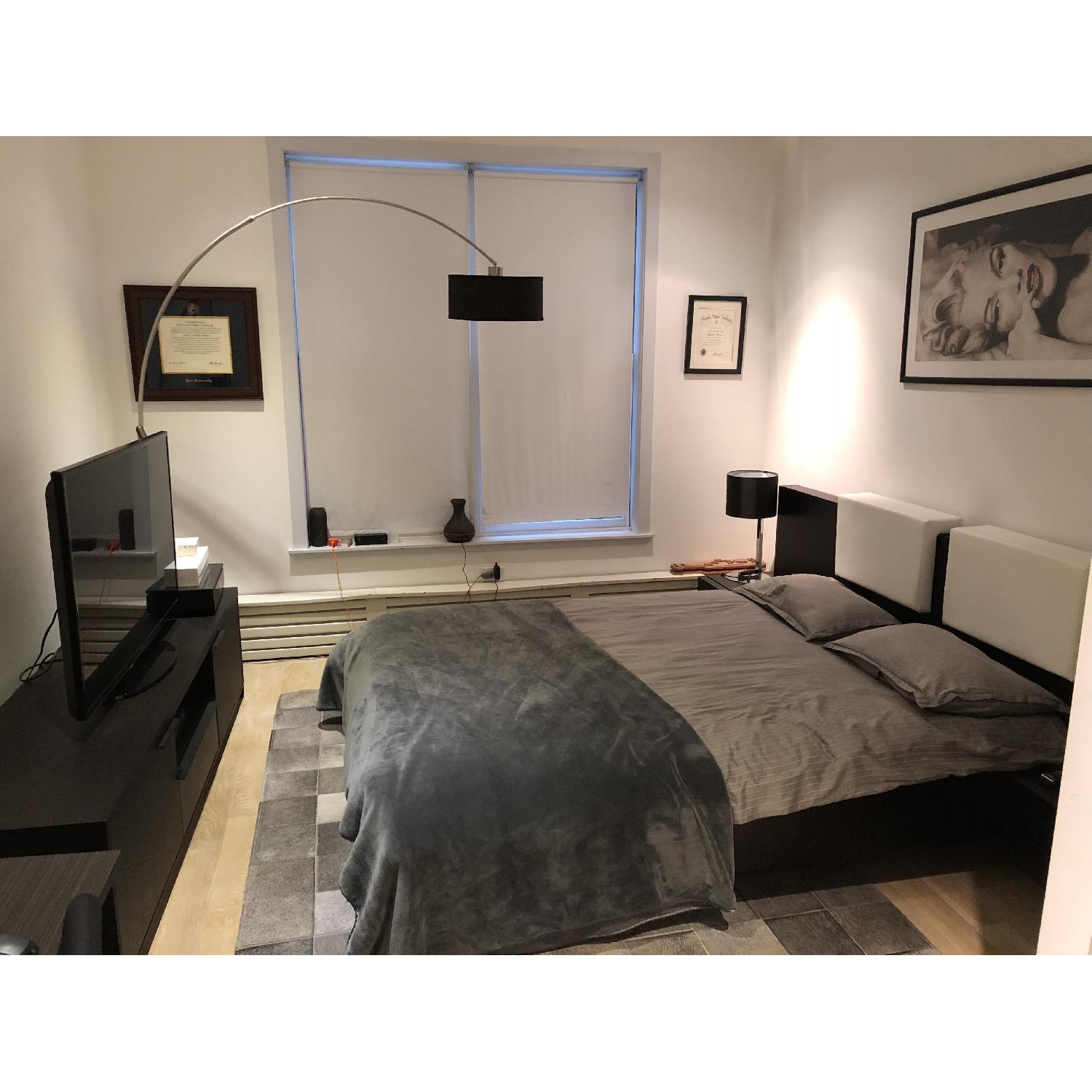 Modloft Furniture Monroe Queen Bed w/ Floating Nightstands - image-2