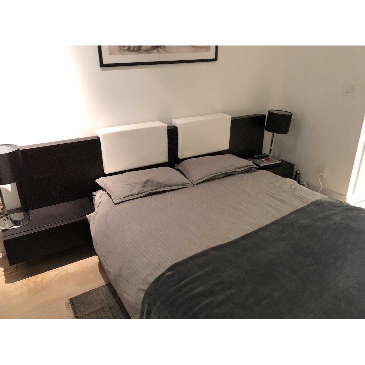 Modloft Furniture Monroe Queen Bed w/ Floating Nightstands - image-5