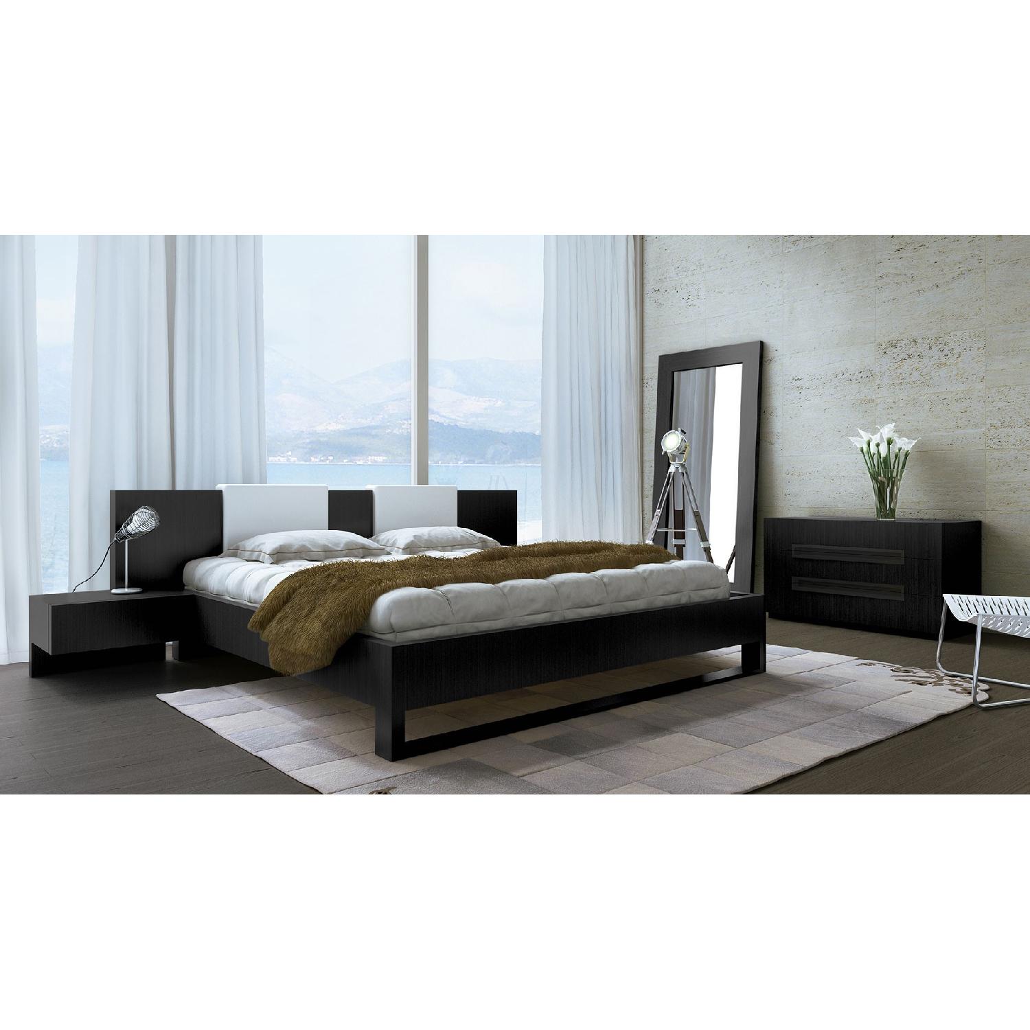 Modloft Furniture Monroe Queen Bed w/ Floating Nightstands - image-6