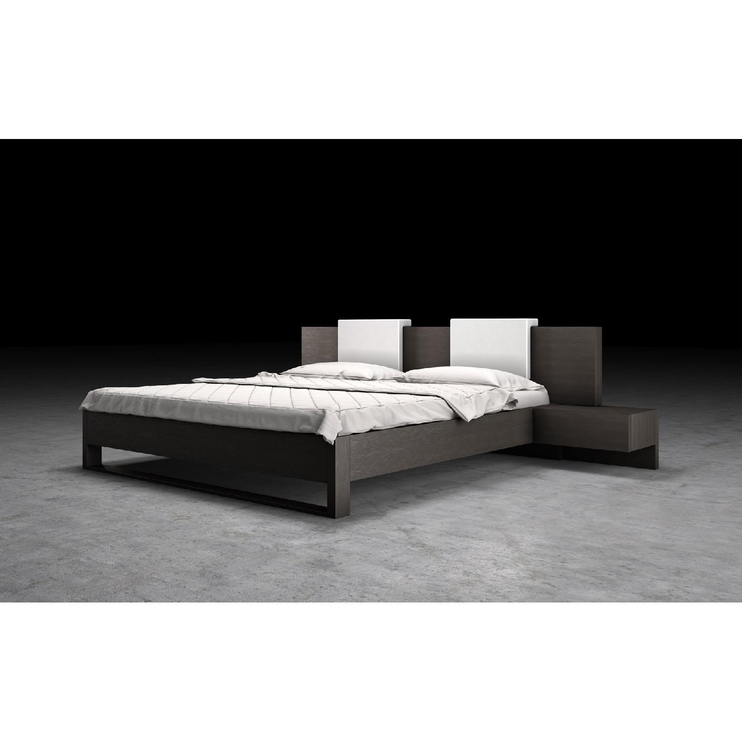 Modloft Furniture Monroe Queen Bed w/ Floating Nightstands - image-8