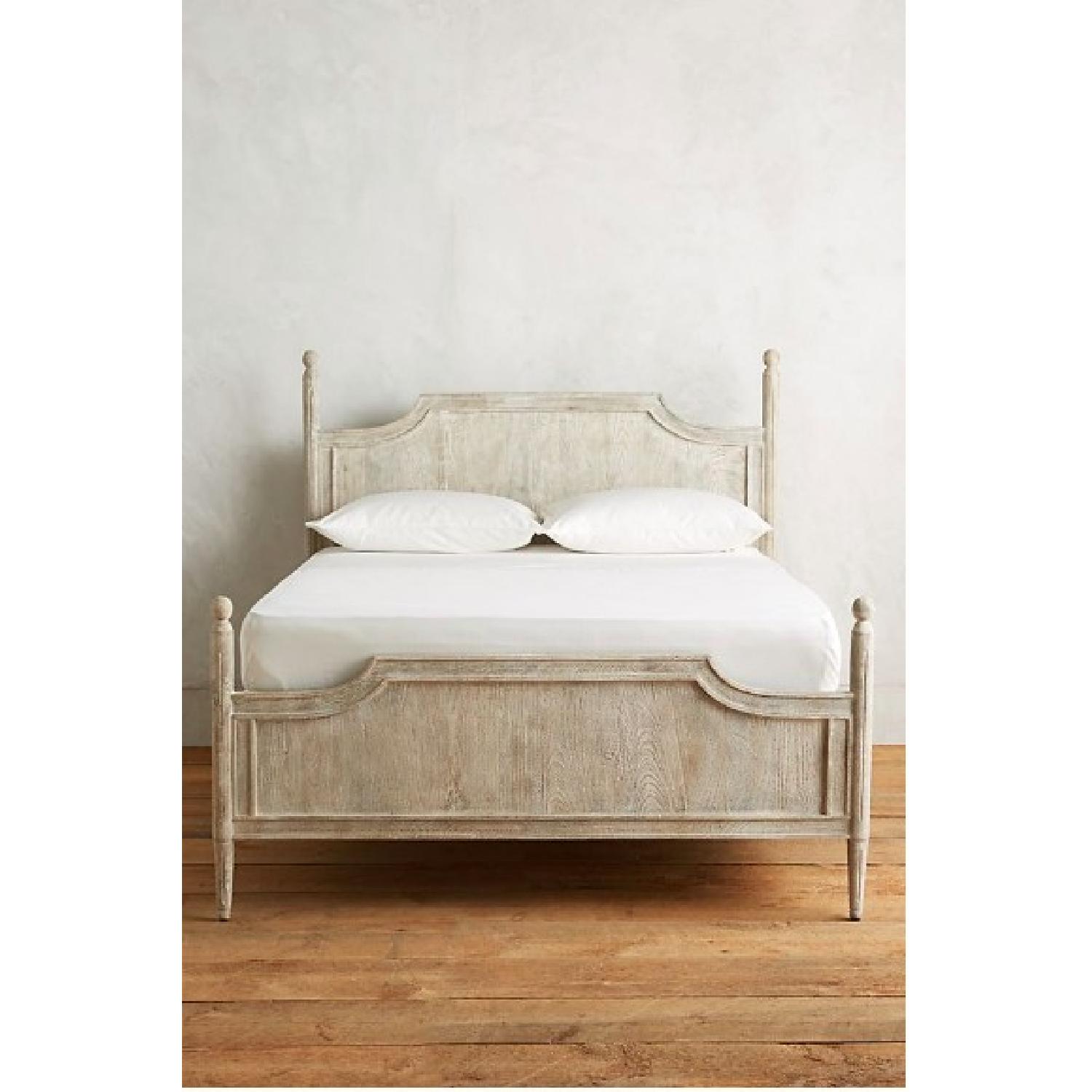 Anthropologie Washed Wood Queen Bed - image-1