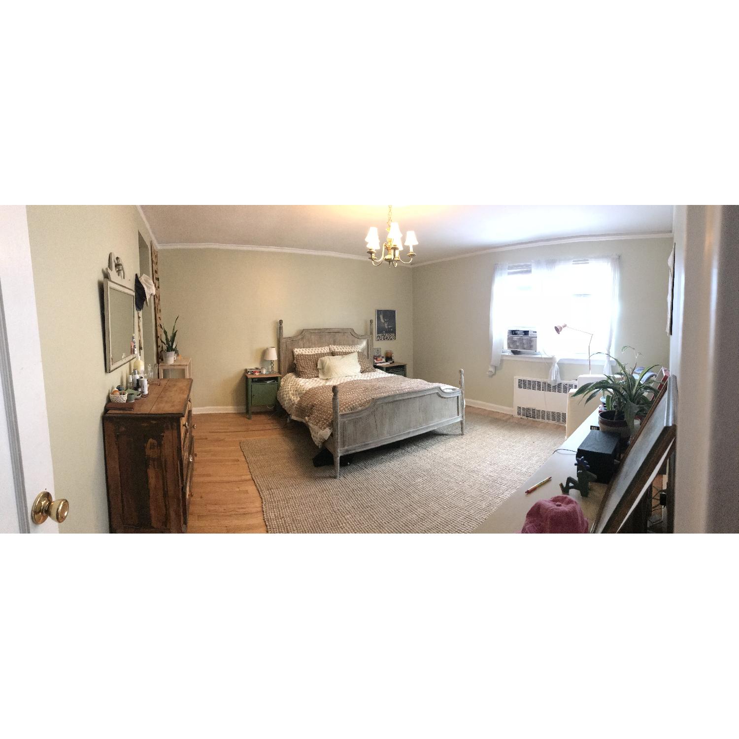 Anthropologie Washed Wood Queen Bed - image-4