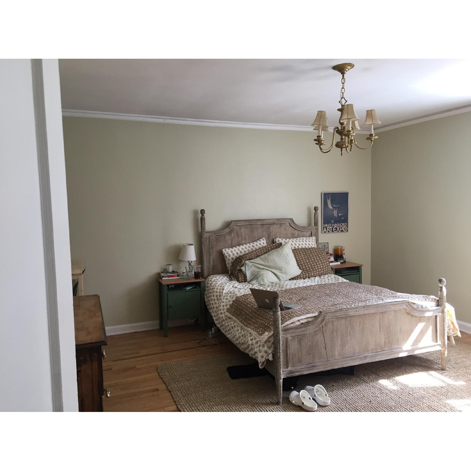 Anthropologie Washed Wood Queen Bed - image-5