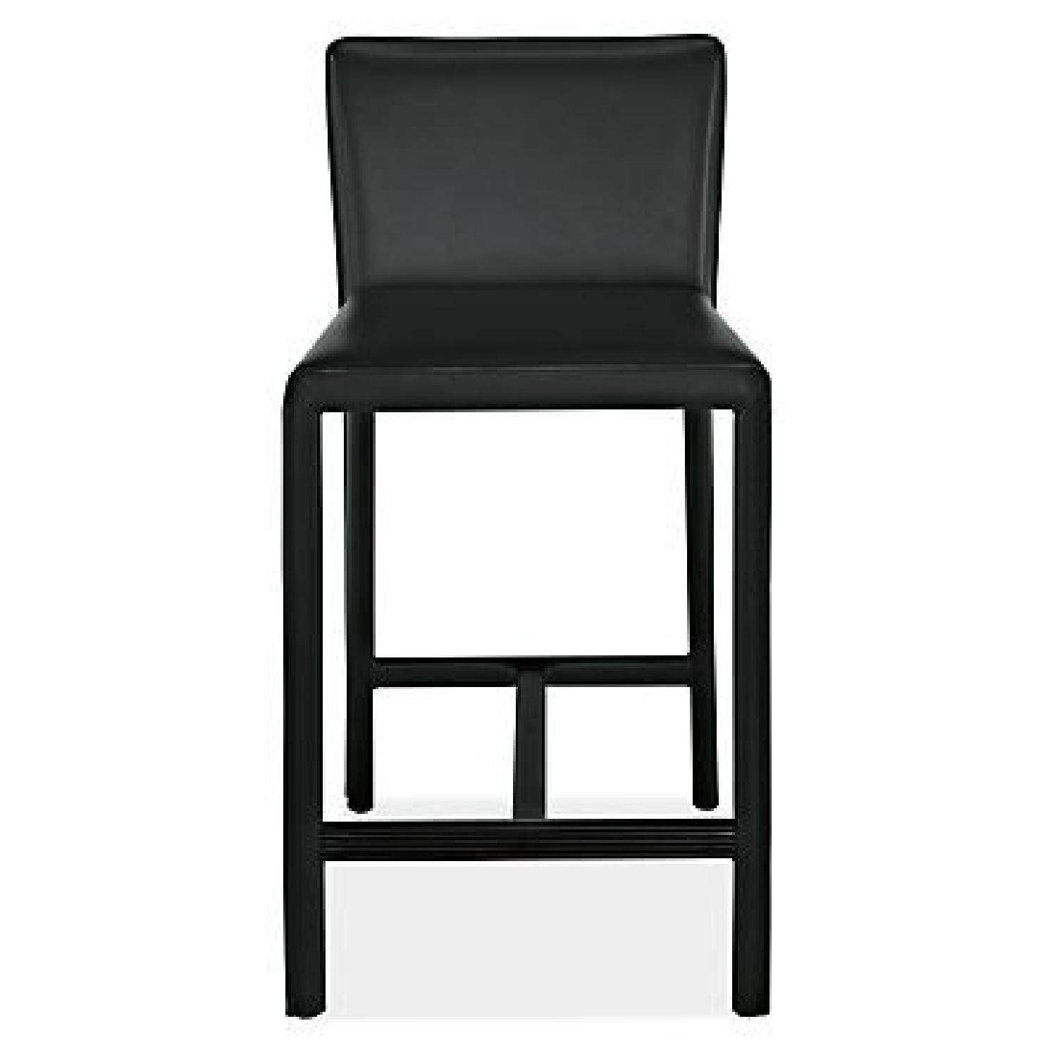 Room & Board Sava Counter Stools in Black Leather - image-2