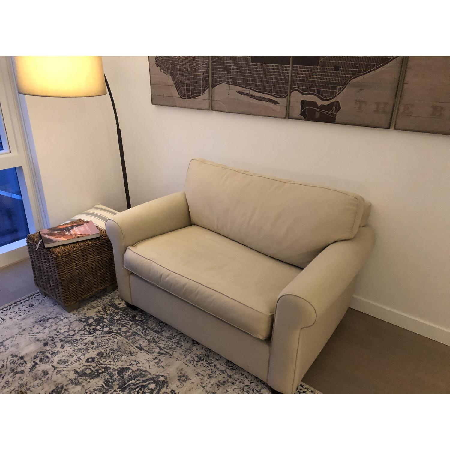 Pottery Barn Buchanan Roll Arm Upholstered Twin Sleeper Sofa - image-1