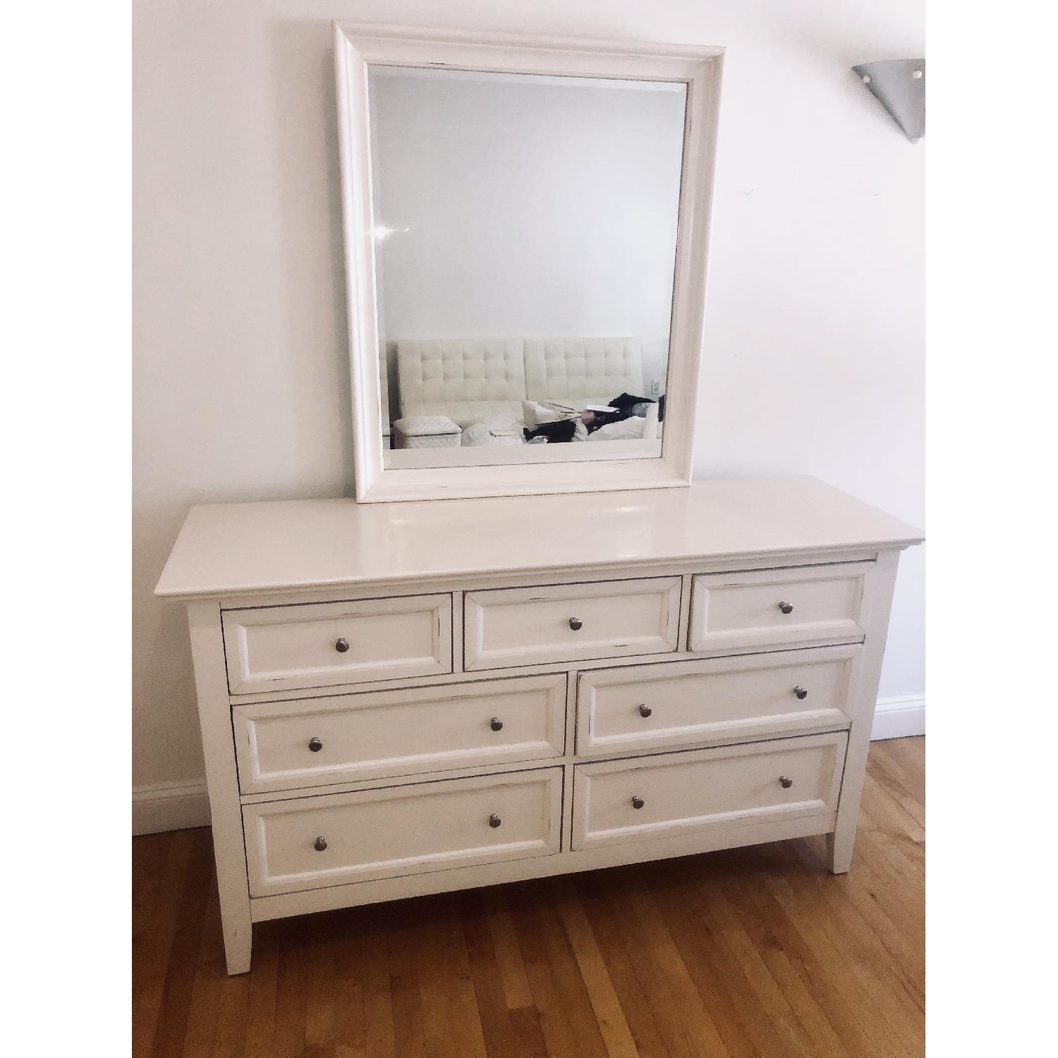Macy's Sanibel White Dresser w/ Mirror - image-1