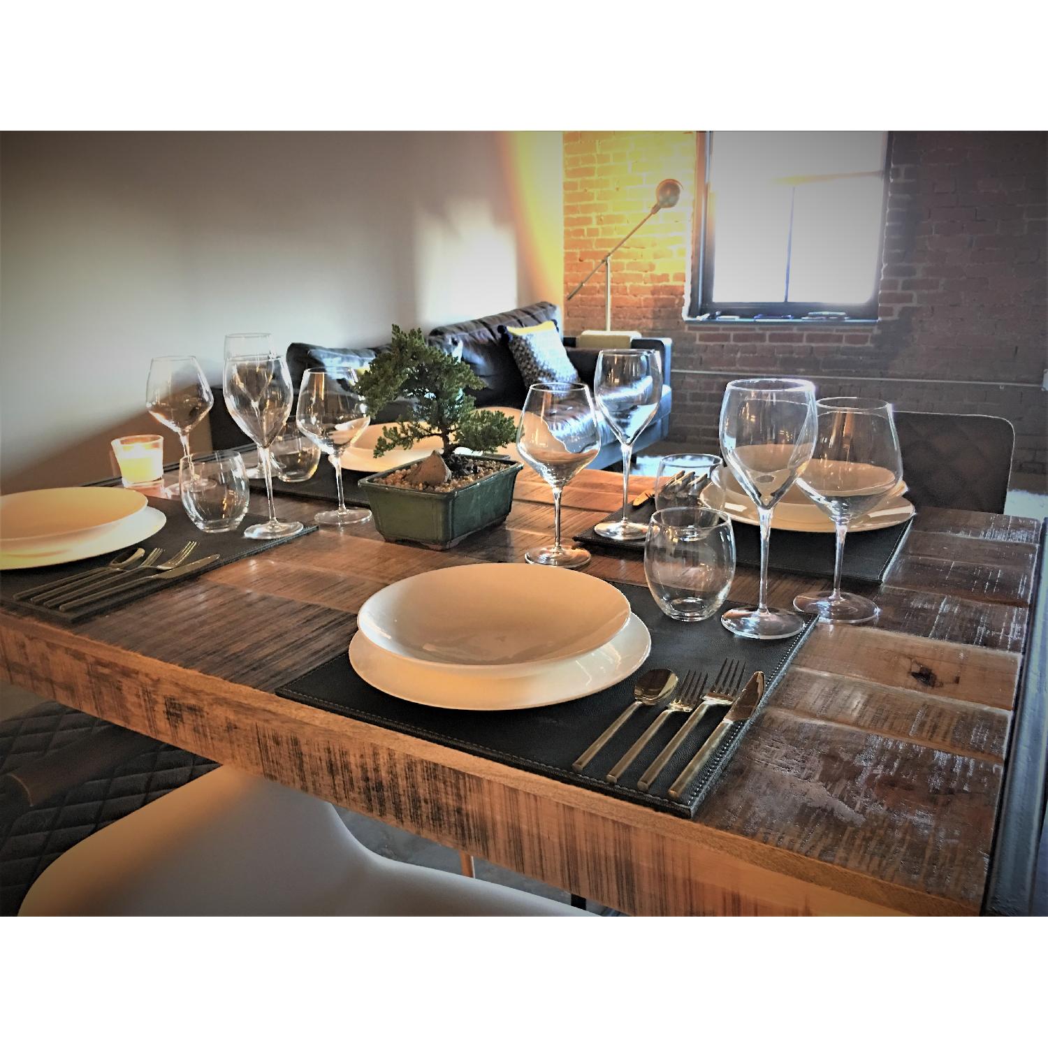 Timbergirl Handmade Reclaimed Wood Dining Table w/ Iron Legs - image-1