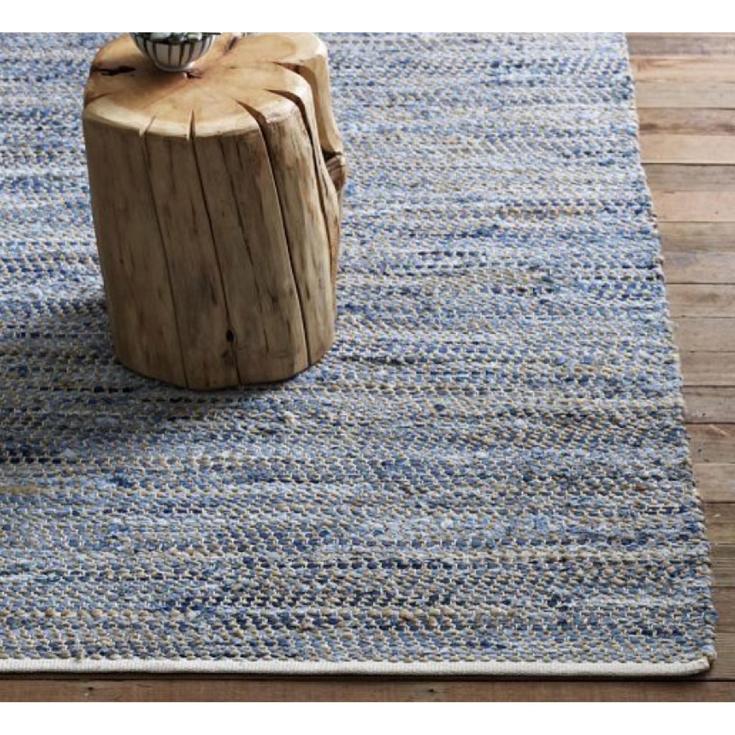 West Elm Recycled Denim Jute Rug - image-1