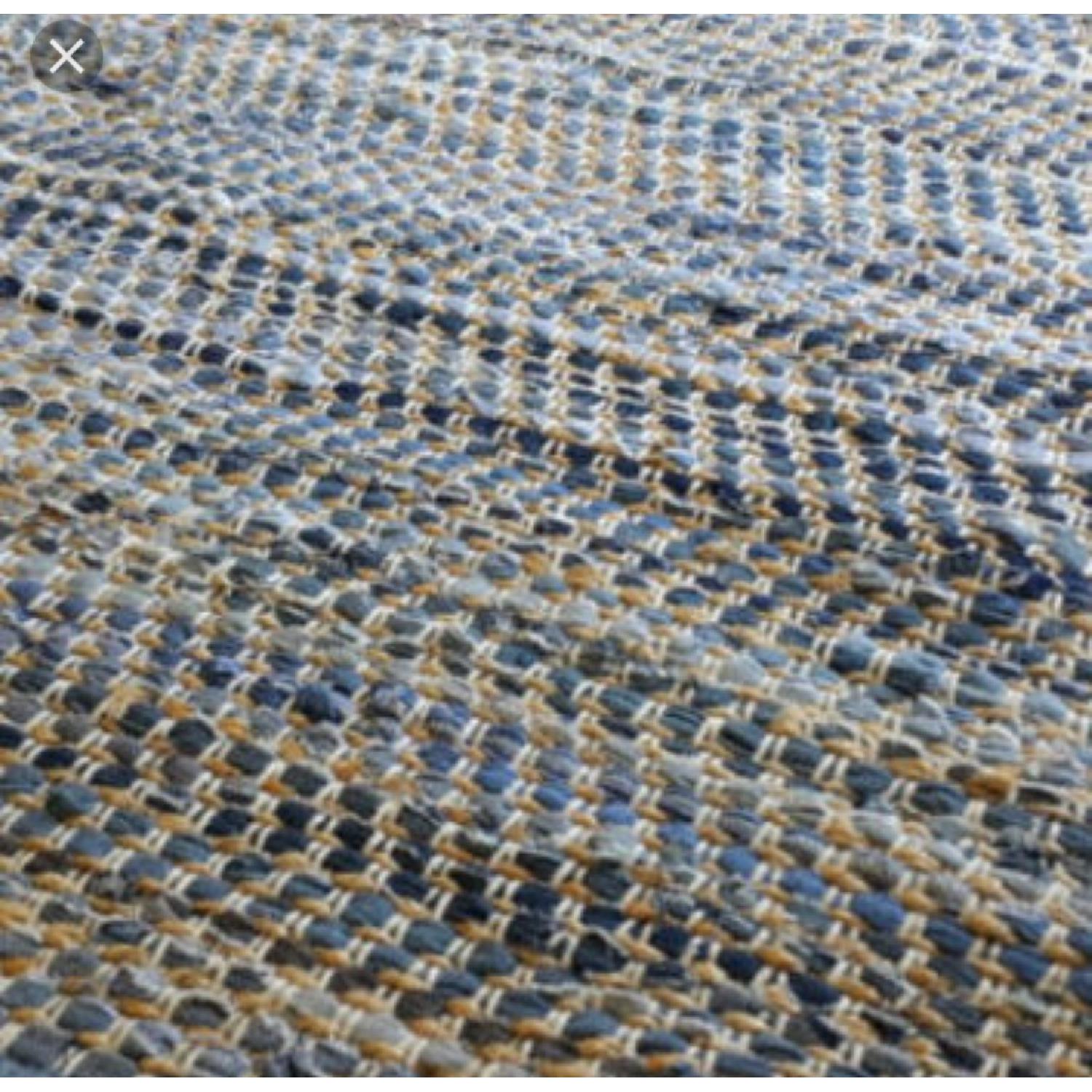 West Elm Recycled Denim Jute Rug - image-3