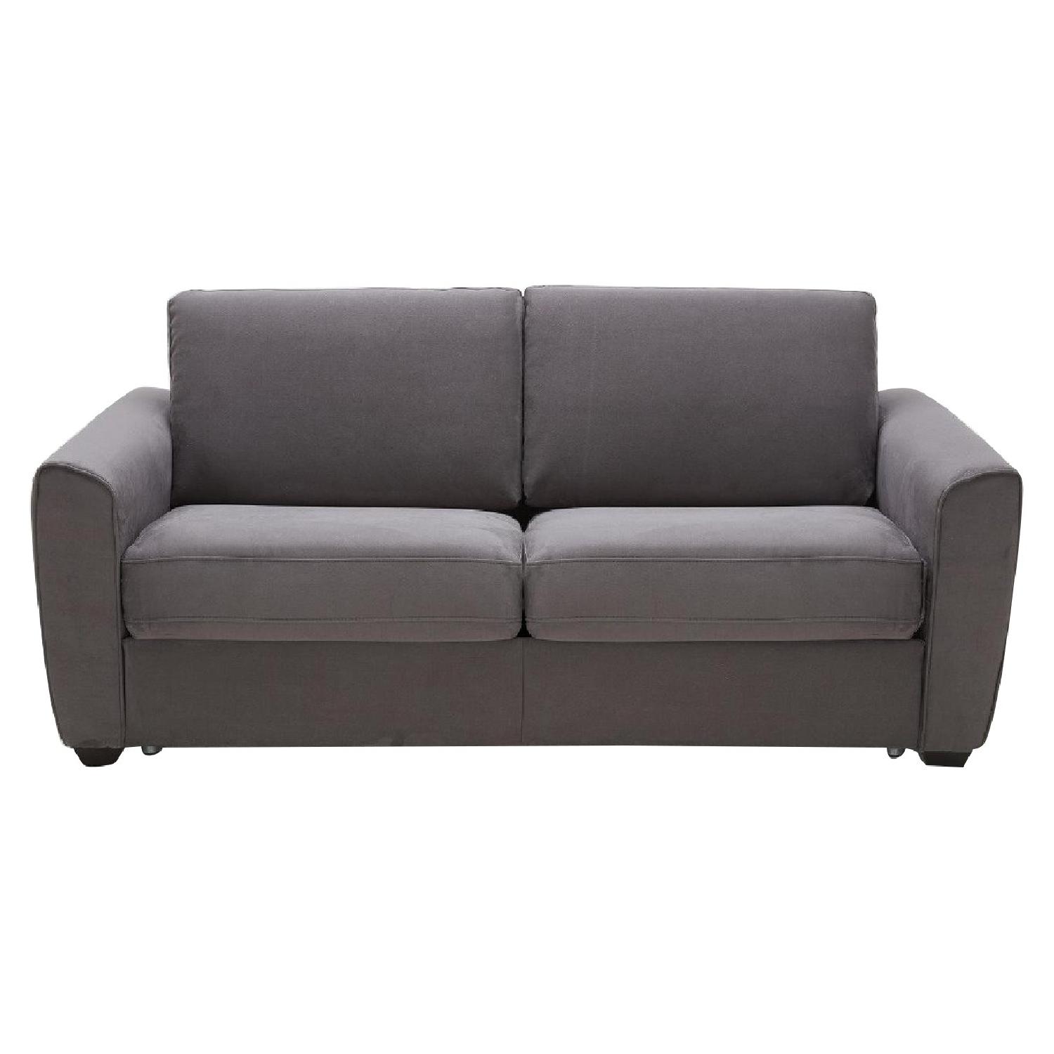Dark Grey Microfiber Sofa Bed W/ Memory Foam Sleeper - AptDeco - Dark Grey Microfiber Sofa Bed W/ Memory Foam Sleeper - AptDeco