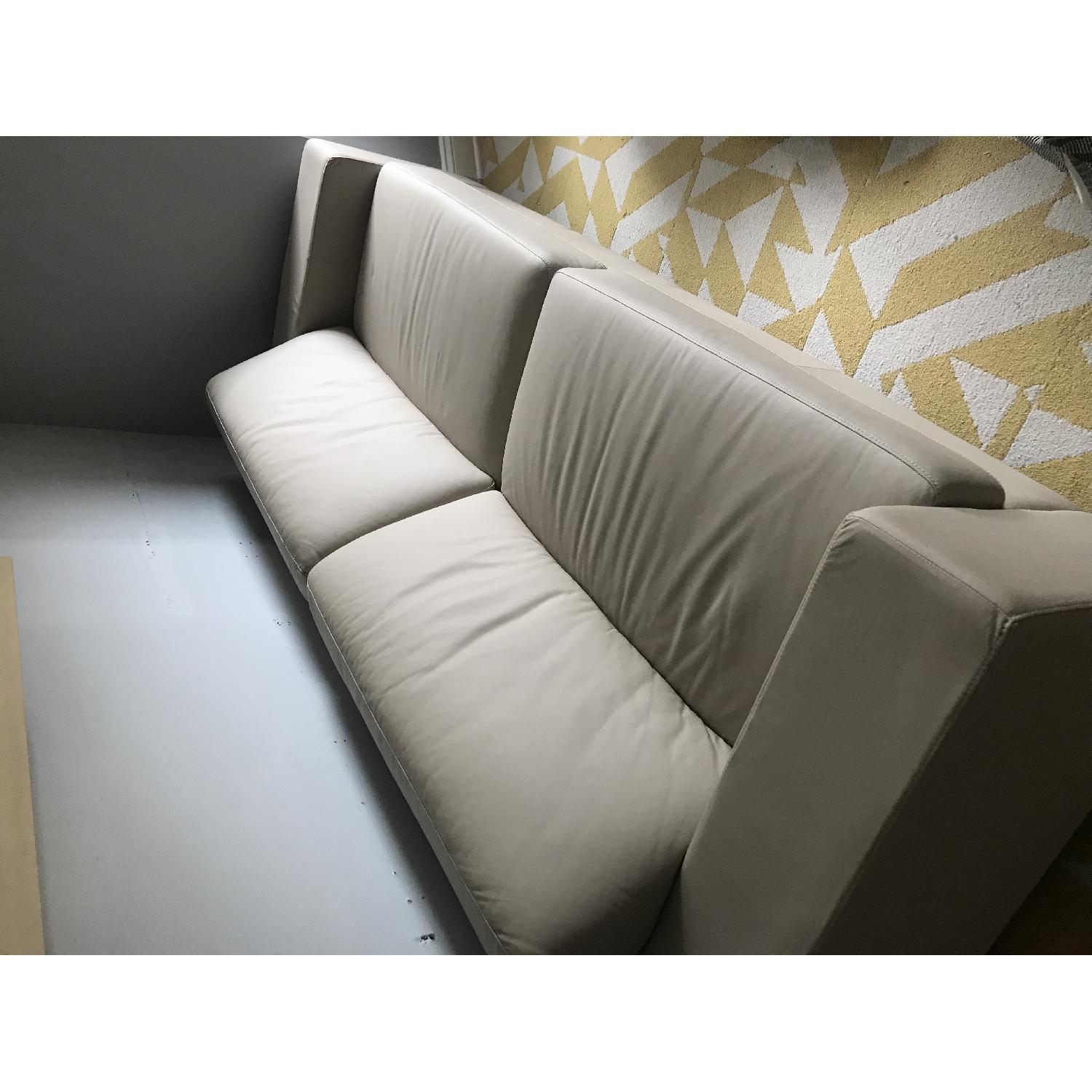 Modloft Renwick Modern Grey Leather Sofa - image-2