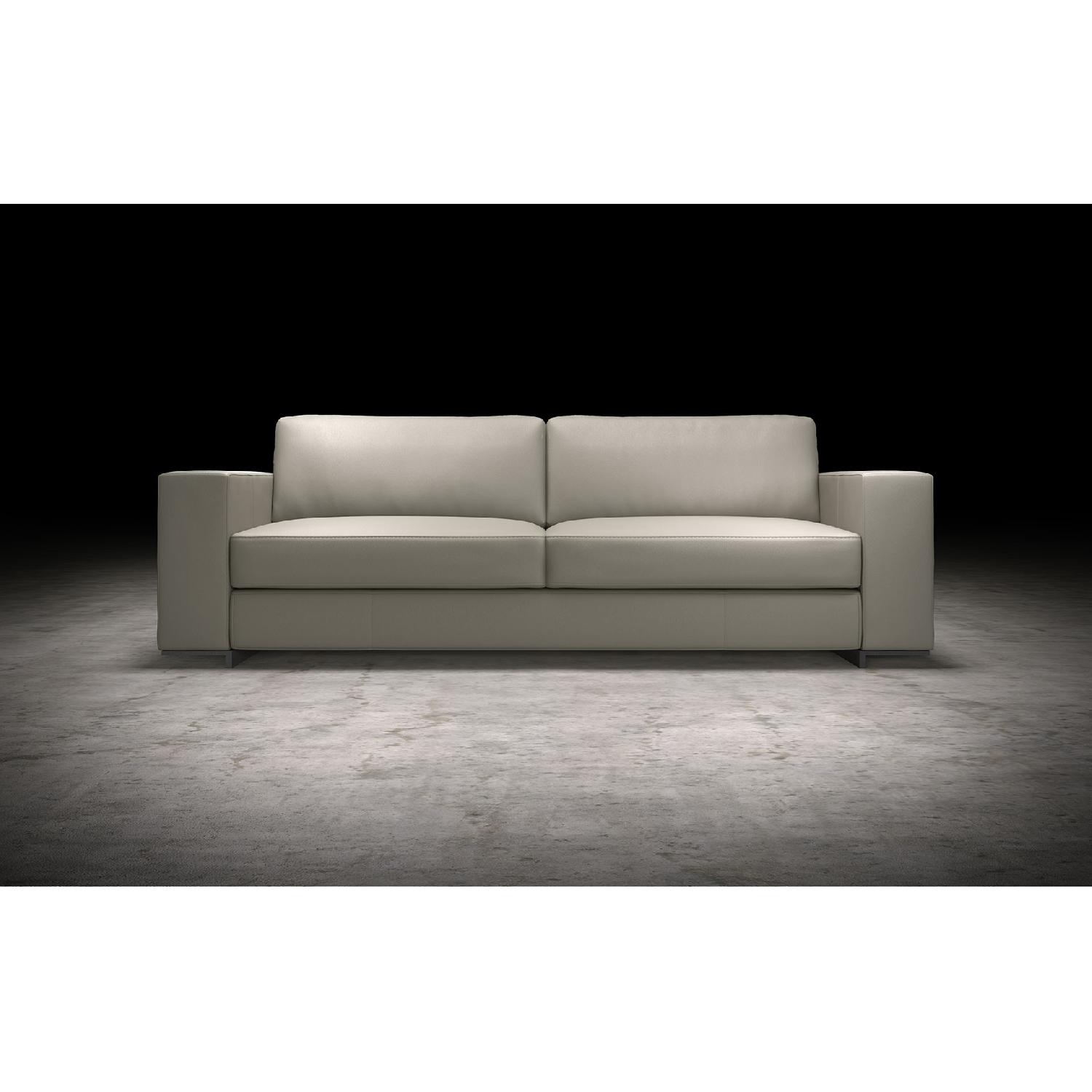 Modloft Renwick Modern Grey Leather Sofa - image-3