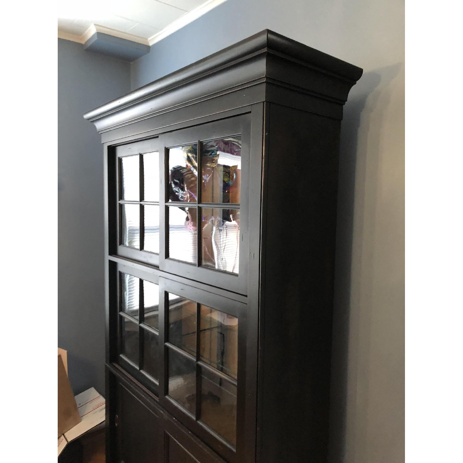 Ethan Allen Black China Cabinet - image-3