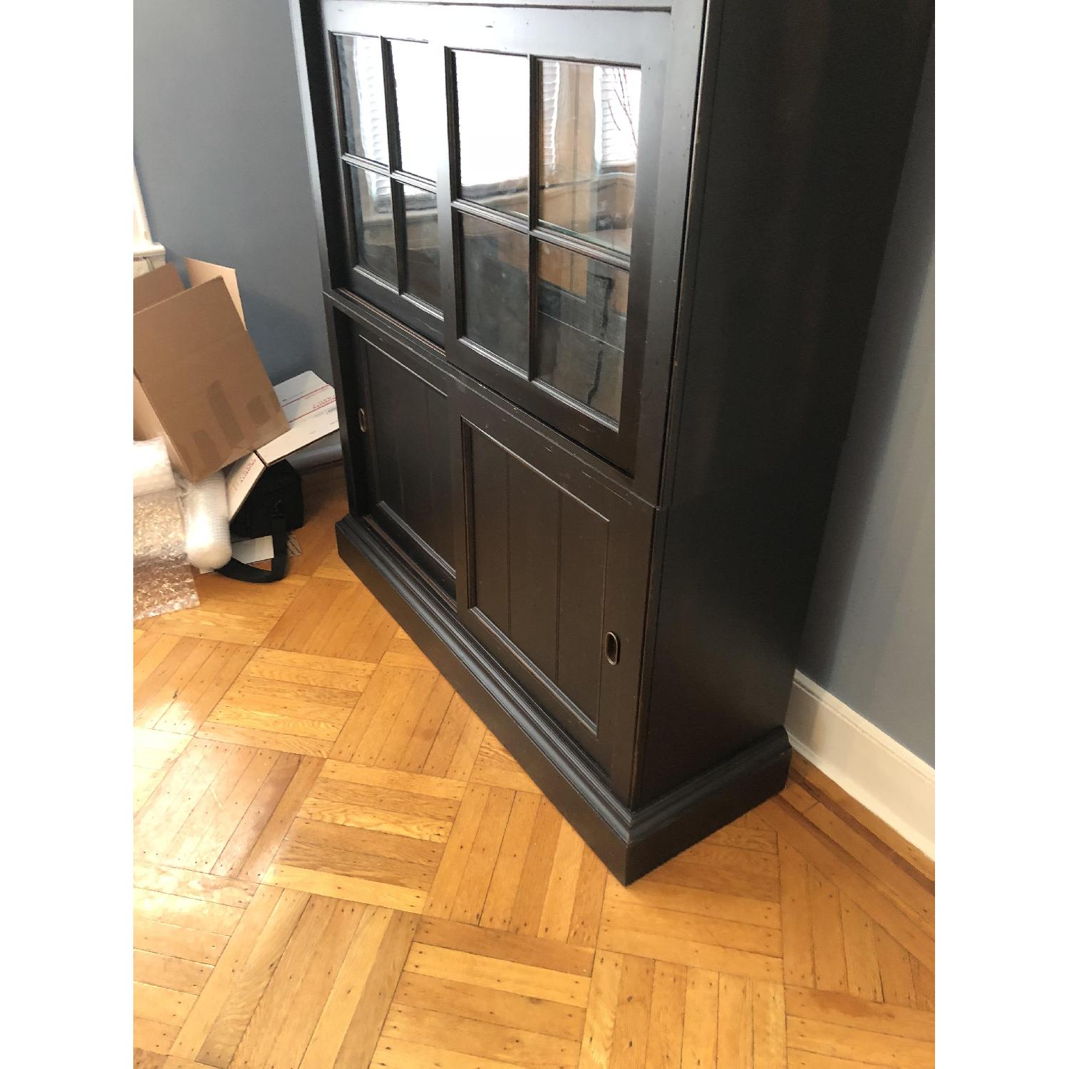 Ethan Allen Black China Cabinet - image-4