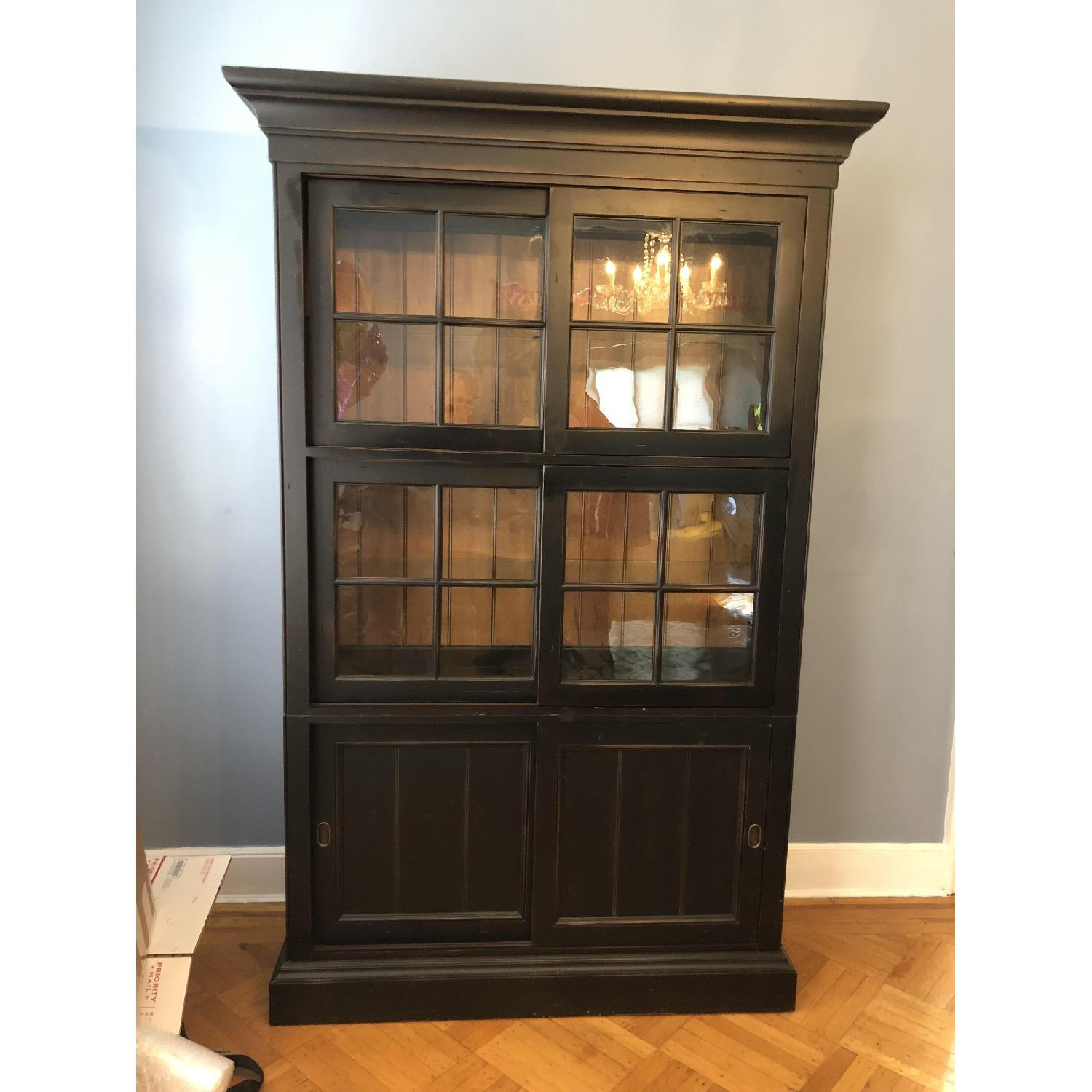 Ethan Allen Black China Cabinet - image-13